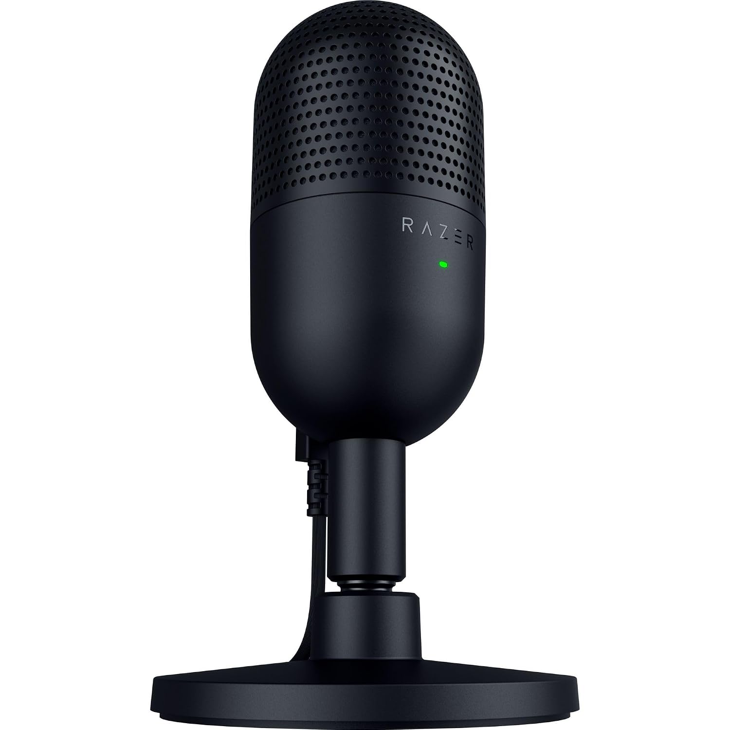 Razer Seiren V3 Mini USB Microphone: Condenser Mic - Supercardioid Pickup Pattern - Tap-to-Mute Sensor with LED Indicator - Shock Absorber - Ultra Compact - PC, Discord, OBS Studio, XSplit - Black