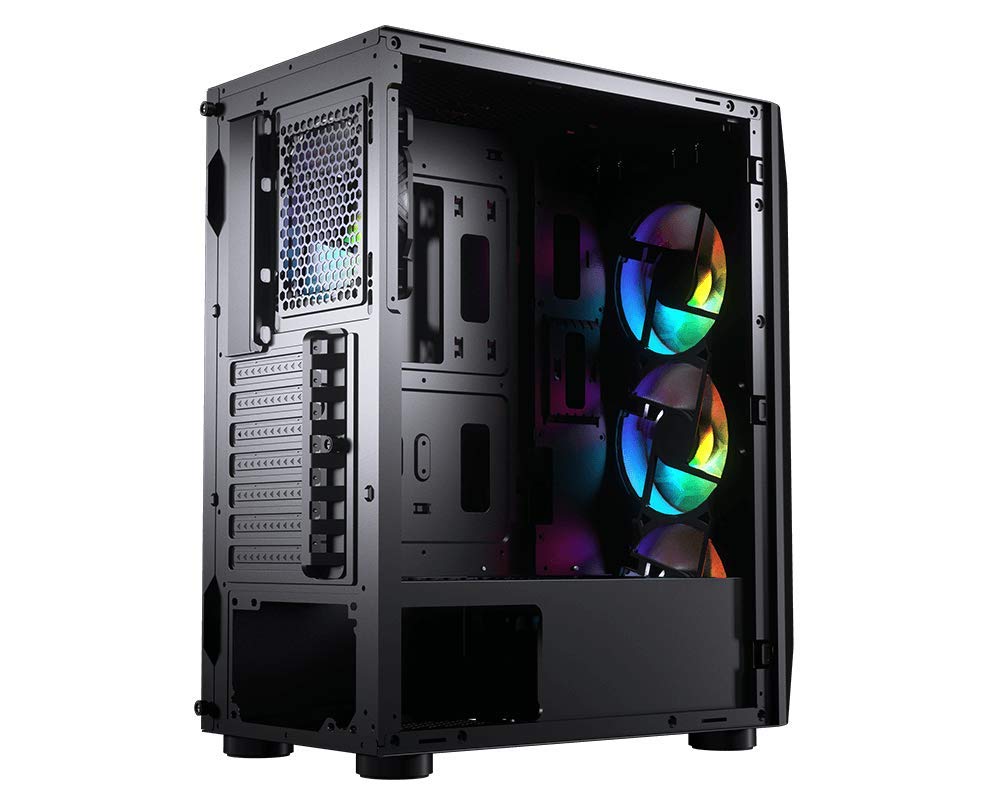Cougar MX410 Mesh-G RGB Powerful Airflow and Compact Mid-Tower Case (Black)