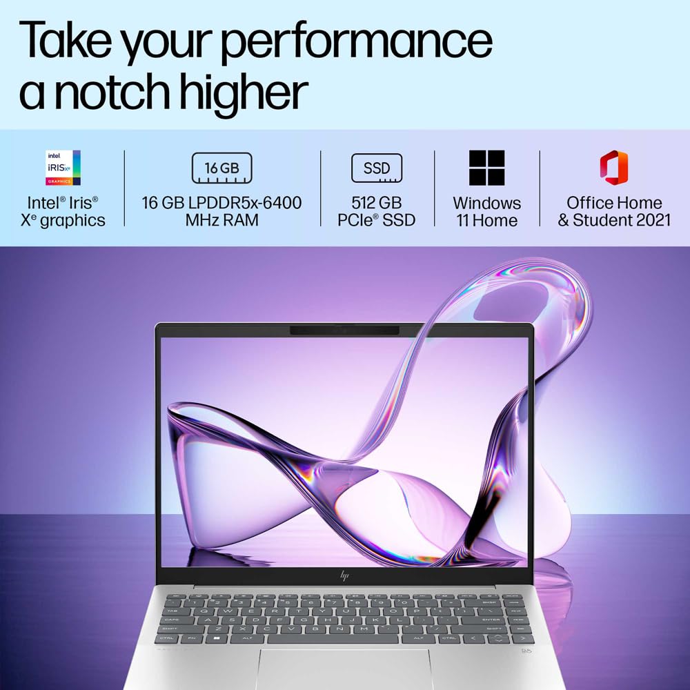 HP Pavilion Plus, 13th Gen Intel Core i5-1335U, 16GB DDR5, 512GB SSD, (Win11, Office21, Silver, 1.44 kg),IPS, Anti-glare, 14-inch (35.6cm) WUXGA Laptop, Intel Iris Xe graphics, 5MP IR camera, ew0116TU