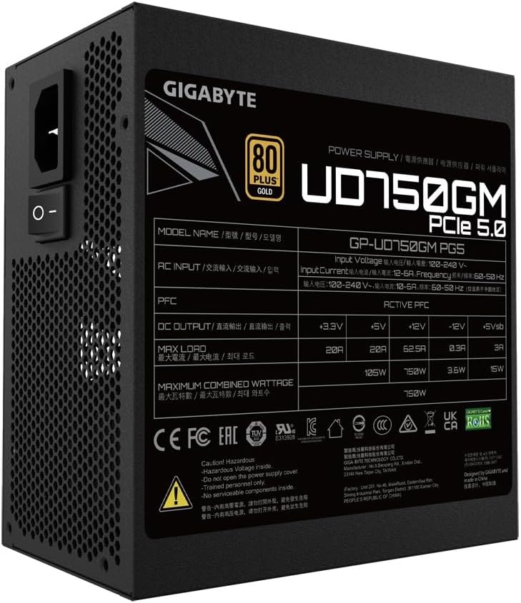 GIGABYTE GP-UD750GM PG5 750W 80+ Gold Power Supply