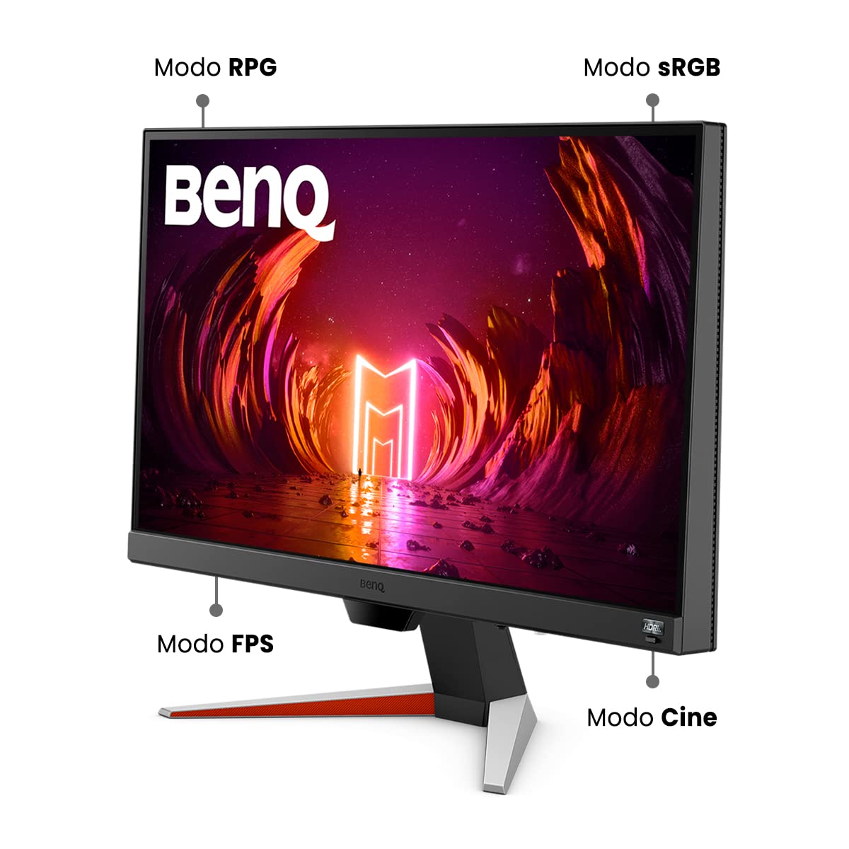 BenQ MOBIUZ EX240N 24" VA Panel Full HD HDR Gaming Monitor| 165Hz| 1ms MPRT| FreeSync Premium| treVolo Speakers (2.5W x 2)| Bezel Less| Light Tuner| Color Vibrance| Black Equalizer| HDMI| DP (Gray)