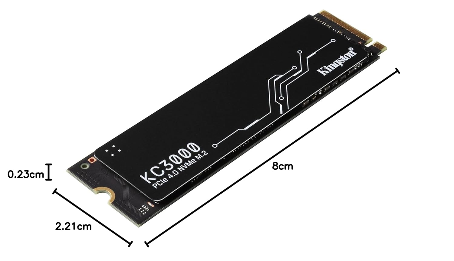 Kingston Kc3000 Pcie 4.0 Nvme M.2 Ssd - High-Performance Storage for Desktop and Laptop Pcs -Skc3000S/1024G, 7,000Mb/S Read, 6,000Mb/S Write, Black, USB