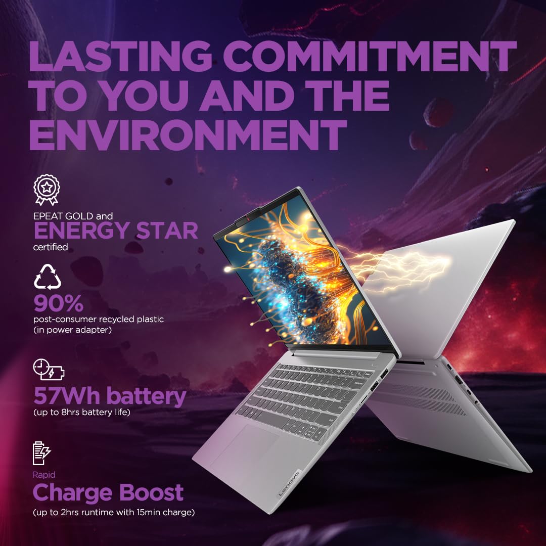 Lenovo IdeaPad Slim 5 Intel Core Ultra 5 125H Built-in AI 14" (35.5cm) WUXGA-OLED 400Nits Thin & Light Laptop (16GB/1TB SSD/Win 11/Office 21/FHD+IR Camera/Alexa/1Yr ADP Free/Grey/1.4Kg), 83DA003GIN