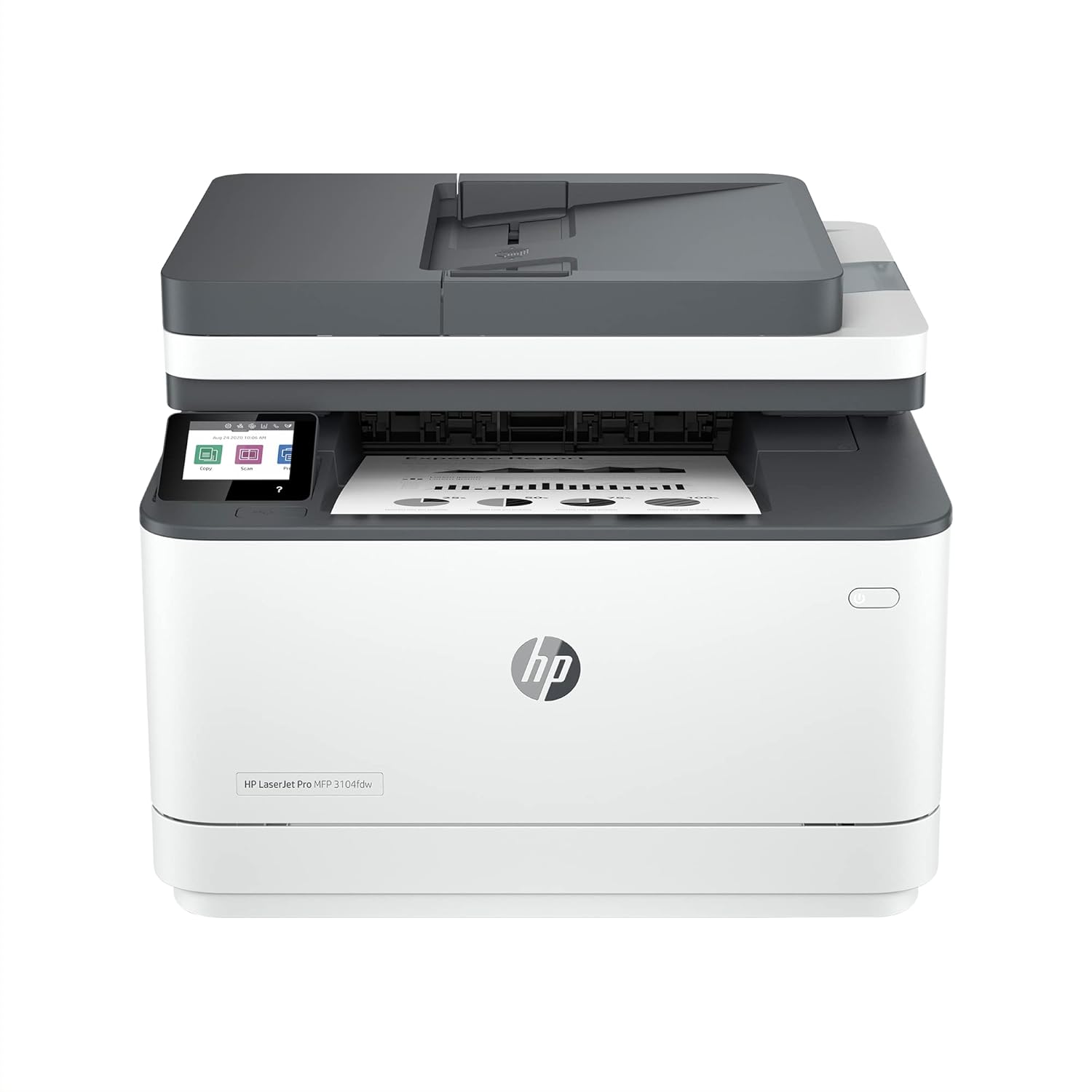 HP Laserjet 3104Fdw Duplex Monochrome Printer: Print, Copy, Scan, Self Reset Dual Band WiFi with Self Heal, Ethernet, Fast Printing Upto 33Ppm, Easy and Secure Setup,White