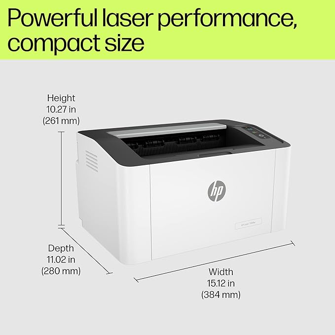 HP Laser 1008W Monochrome Laser Printers,Wireless,Single Function,Print,Hi-Speed USB 2.0Up to 21 Ppm,150-Sheet Input Tray,100-Sheet Output Tray,10,000Page Duty Cycle,1Year Warranty,Black&White,714Z9A - Zapnet.in