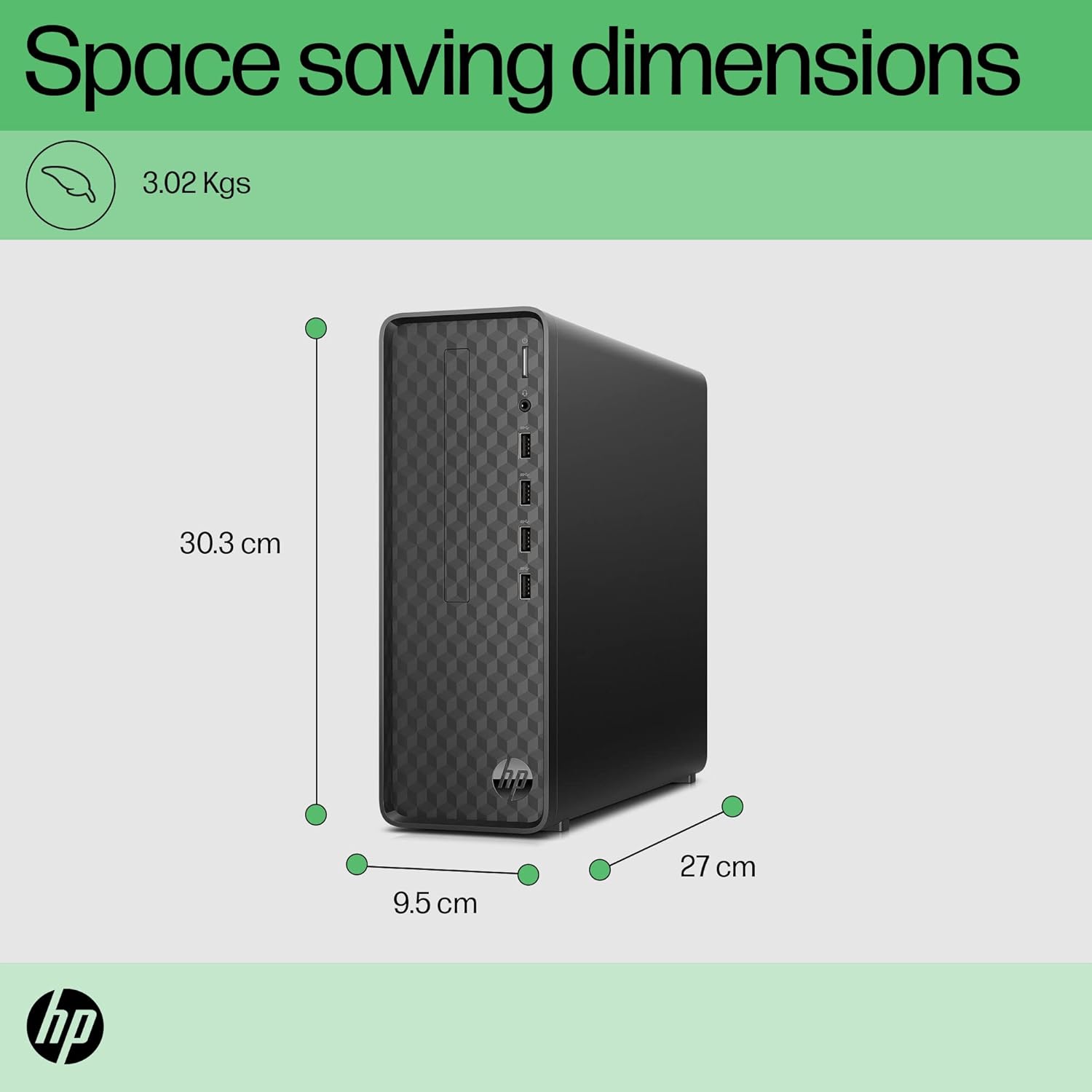 HP Slim Tower 12th Gen Intel Core i3-Processor:Intel Core i3-12100 (16GB RAM/512GB SSD/Black Wired Keyboard & Mouse/Intel UHD Graphics 730/Windows 11/MS Office 21/Dark Black), S01-pF2001in - Zapnet.in