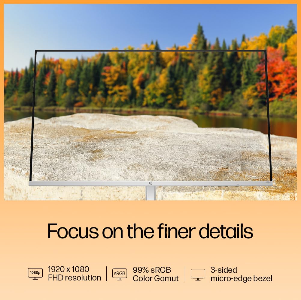 HP Series 5 31.5 inch FHD Monitor - 532sf, 31.5inch(80cm),FHD (1920 x 1080),300 Nits,Anti-Glare, Eye Ease,5.1kg