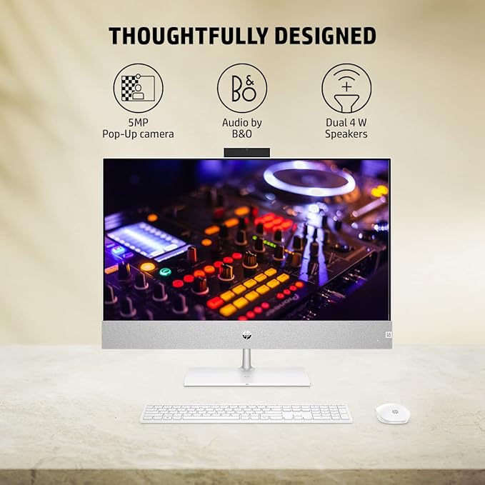 HP Pavilion Aio Pc,Intel Core I7 13700T,27" Fhd 3 Sided Micro-Edge Display/16Gb Ram/1Tb Ssd/Win 11/Mso/Intel Uhd Graphics 770 Graphics/Wireless Keyboard & Mouse/8.3 Kgs 27-Ca2113In-Windows 11 S - Zapnet.in