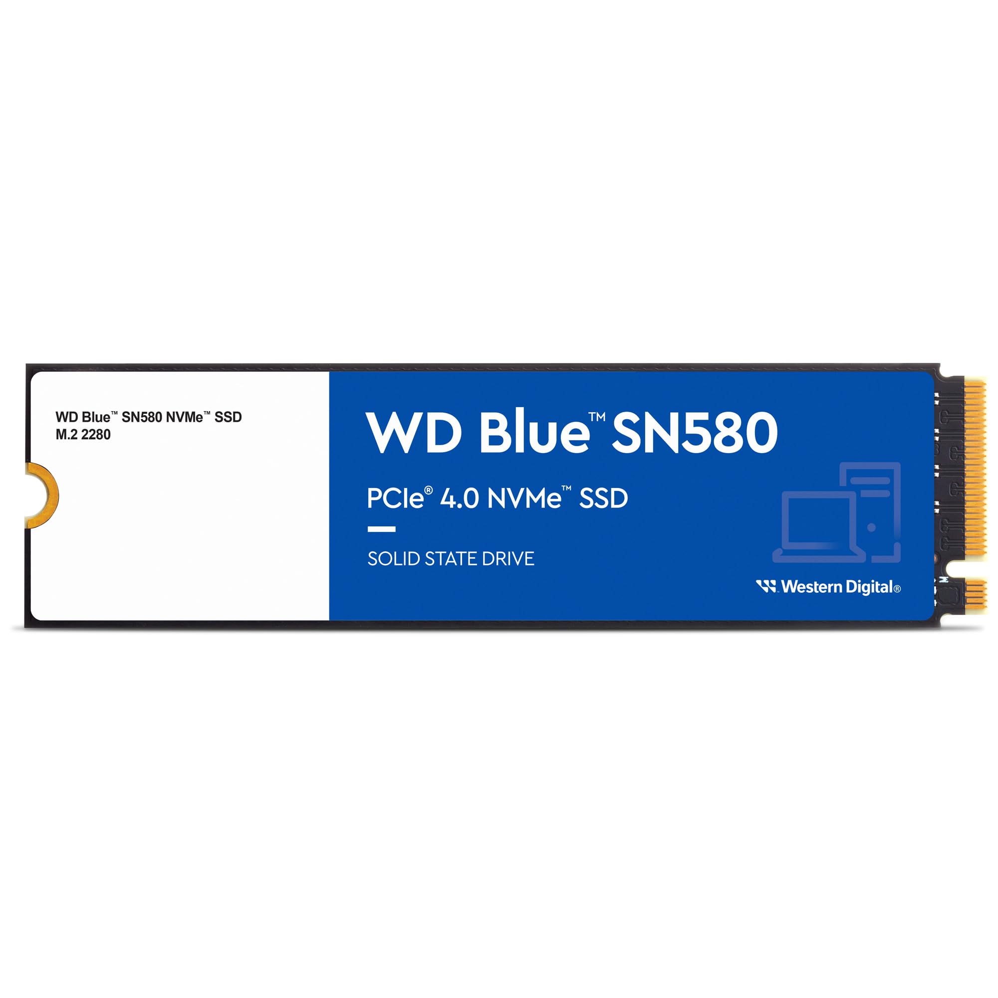 Western Digital Wd Blue Sn580 Pcie Gen 4 Nvme Ssd Internal Storage, 250Gb