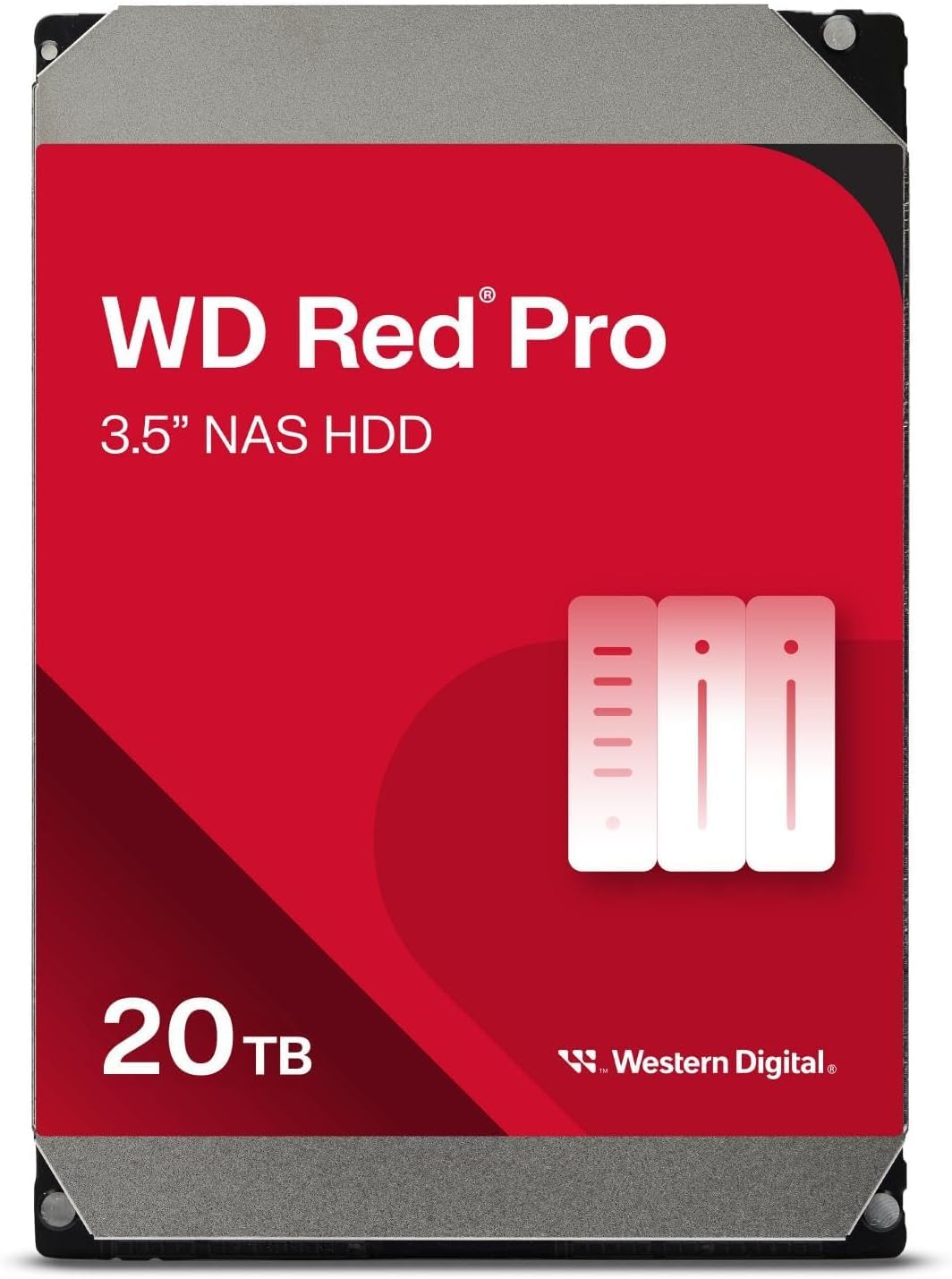 Western Digital 2TB WD Red Plus NAS Internal Hard Drive HDD - 5400 RPM, SATA 6 Gb/s, CMR, 64 MB Cache, 3.5" -WD20EFPX