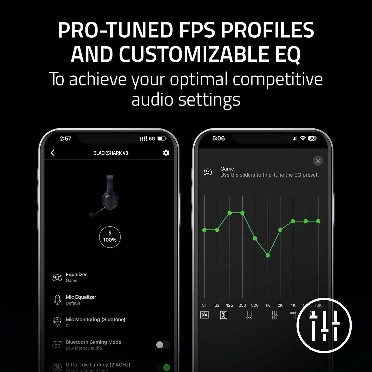 Razer BlackShark V3 Wireless Gaming Headset for PC: 50mm Drivers - Super Wideband Mic - 2.4 GHz, Bluetooth, USB - Works with Mac, PS5, Nintendo Switch, Smartphone - 70 Hr Battery - Black