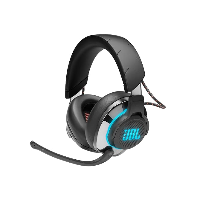 JBL Quantum 810 Wireless Over Ear Gaming Headset with Mic, ANC, 50mm Neodymium Drivers, 43H Playtime, Low Latency, Dual Surround Sound, Boom Mic, 2.4GHz Wireless Dongle, Discord-certified Dial (Black) - Zapnet.in