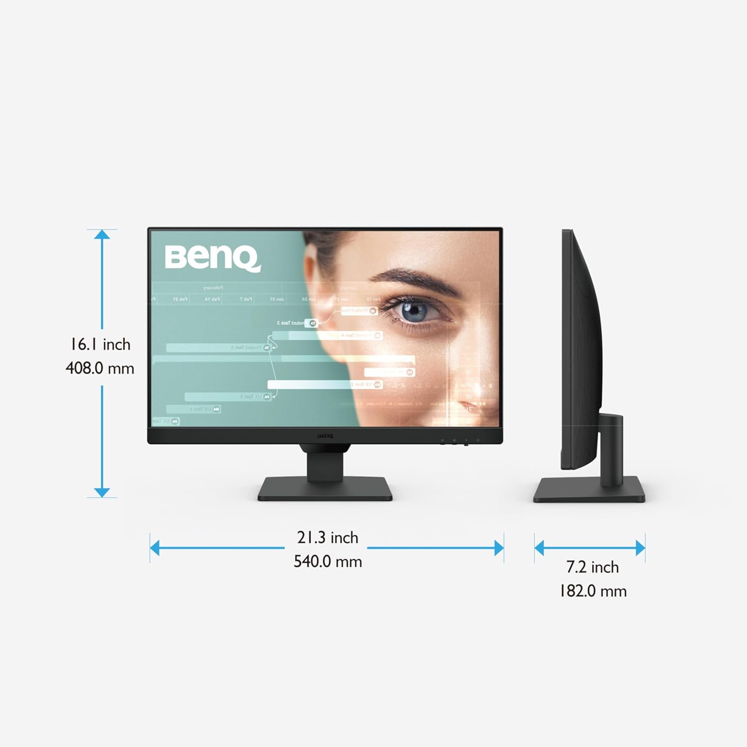 BenQ GW2490 24 Inches 1920X1080P FHD IPS Monitor| 100Hz|99% Srgb|Eye-Careu|Dual HDMI|Display Port|Bezel-Less|Eyesafe|VESA Mediasync|B.I.|Low Blue Light+| Speakers|VESA Wall Mountable(Black)