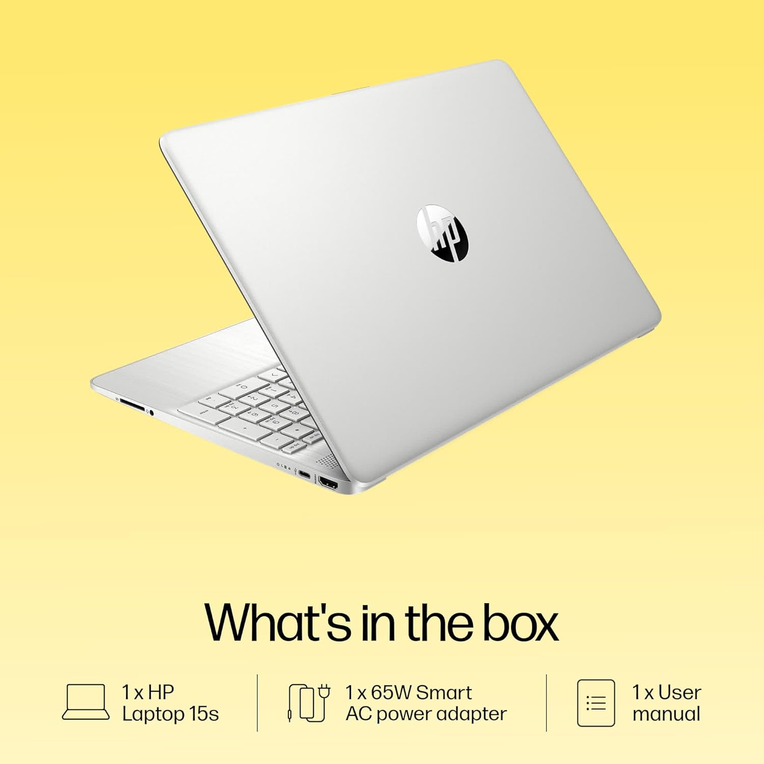 HP Laptop 15s, AMD Ryzen 3 5300U, 15.6-inch (39.6 cm), FHD, 8GB DDR4, 512GB SSD, AMD Radeon Graphics, Thin & Light, Dual Speakers (Win 11, MSO 2021, Silver, 1.69 kg), eq2212AU