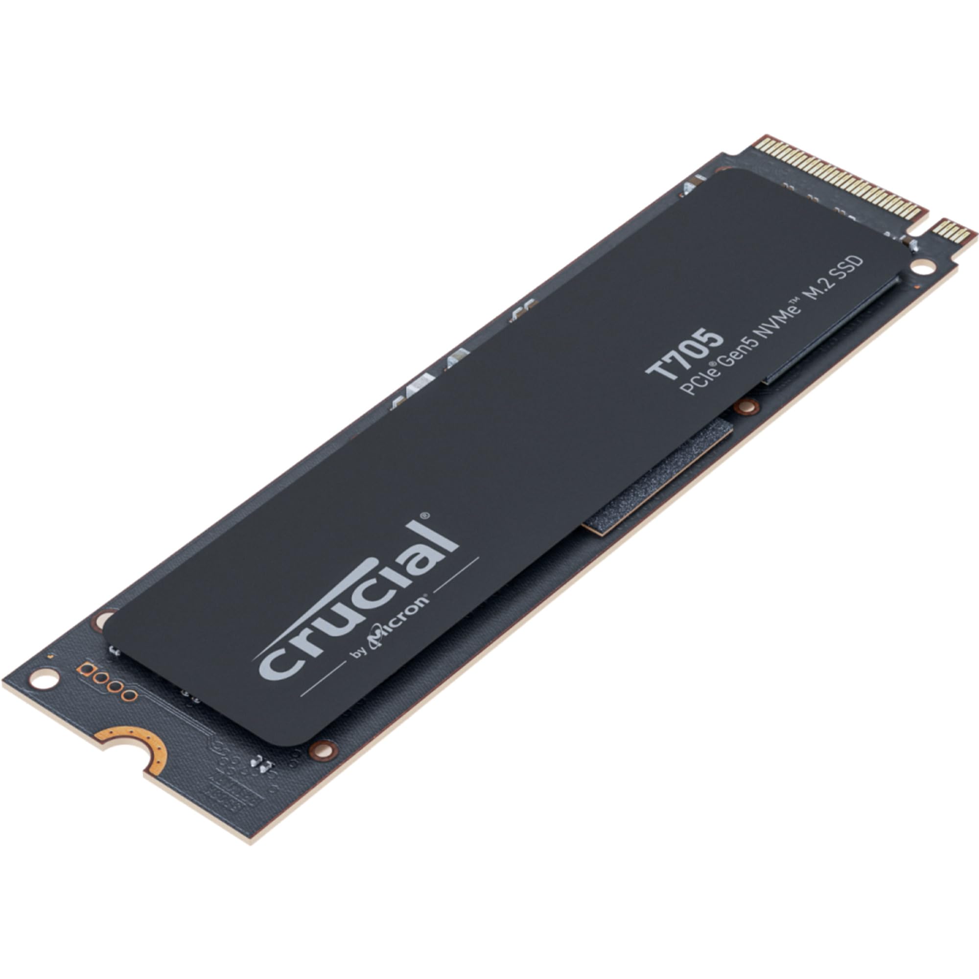 Crucial® T705 1TB PCIe Gen5 NVMe M.2 SSD with heatsink