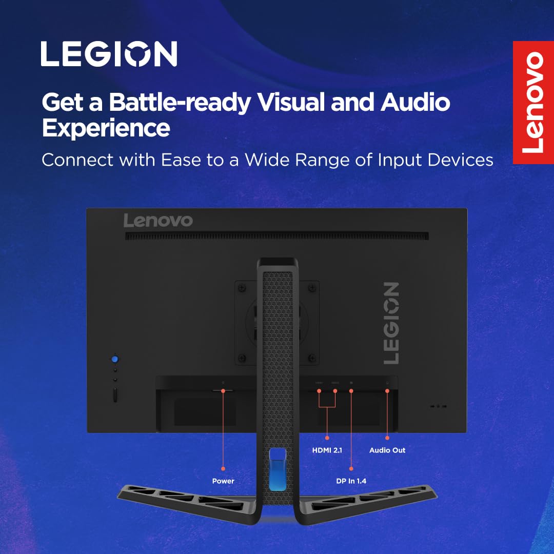 Lenovo Legion R25f-30, 25 Inch (63.50cm), FHD 1920x1080, 240Hz, Black, 0.5ms, AMD FreeSync, 99% sRGB, 90% DCI-P3, 3Wx2 Speaker, 2xHDMI, 1xDP, Tilt, Swivel, Pivot, Height Adjust Stand Gaming Monitor