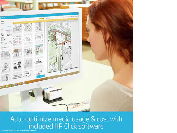 HP DesignJet T230 Large Format Compact Wireless Plotter Printer - 24", with Mobile Printing (5HB07A) - Zapnet.in