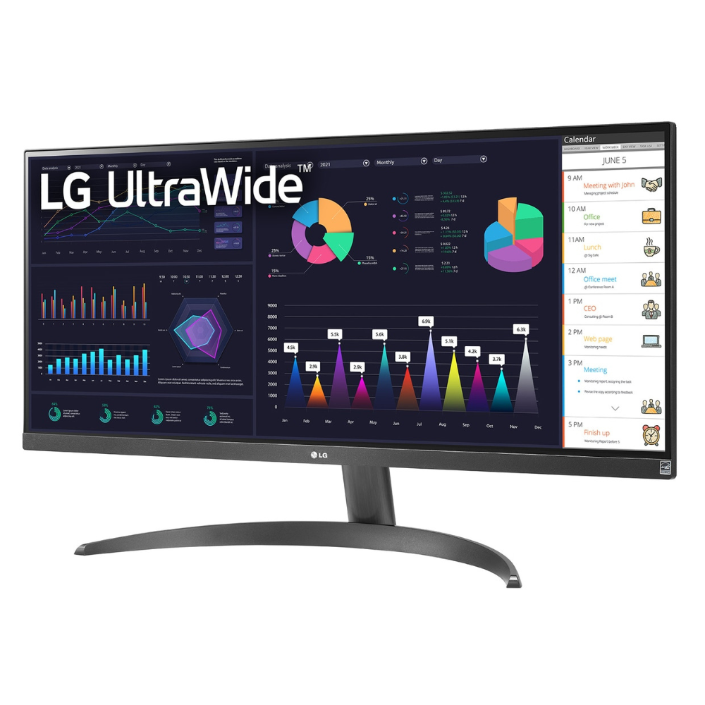 LG 29WQ500 (29 inch) UltraWide FHD (2560 x 1080) IPS Monitor with AMD FreeSync™, 100Hz, 1ms, HDR10, OnScreen Control & Dual Controller, 3-Side Virtually Borderless, Dynamic Action Sync - Zapnet.in