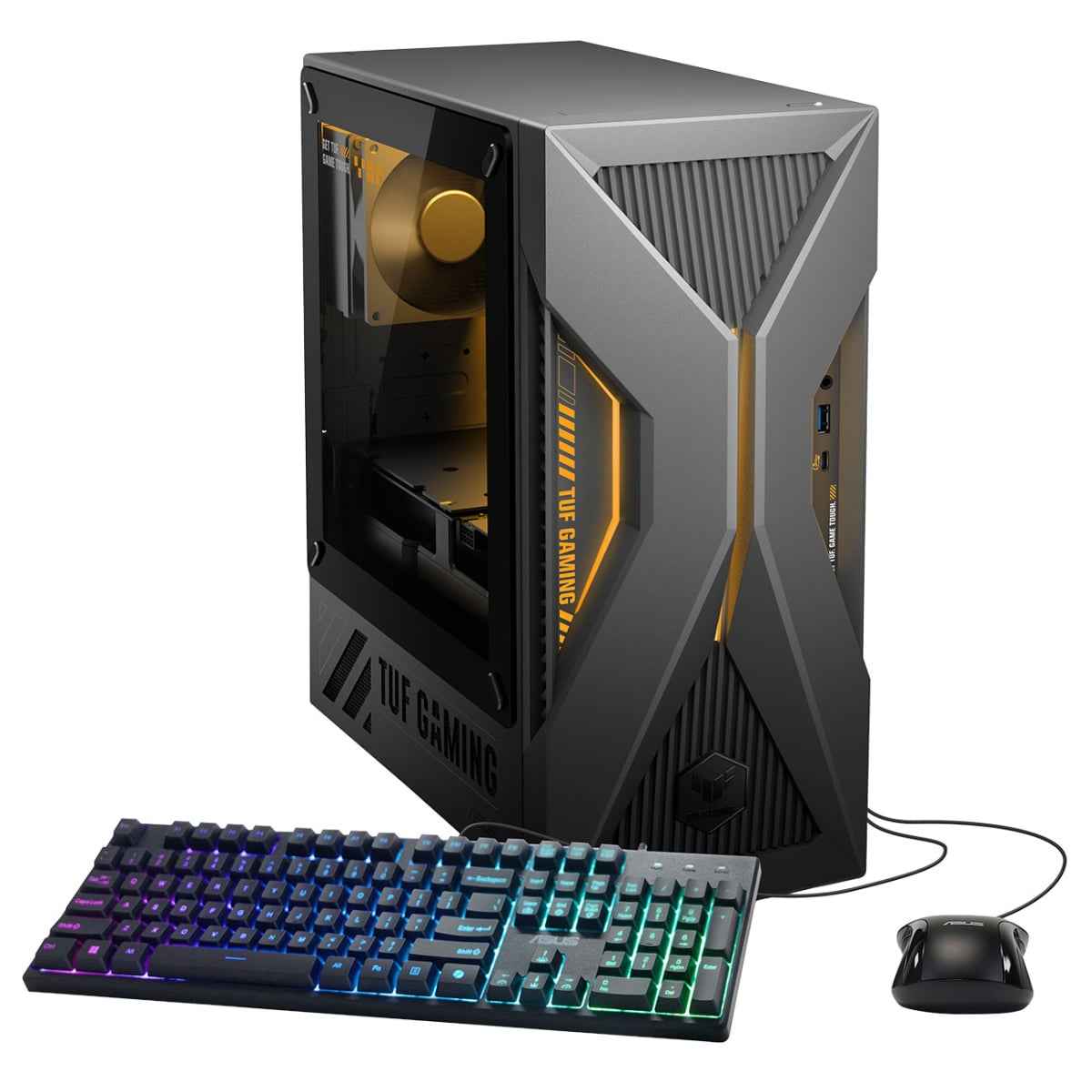 ASUS TUF Gaming T500MV Desktop (Intel Core 5 210H, RTX 5050, 16GB, 1TB SSD) + MS Office Home & Student 2024 + M365