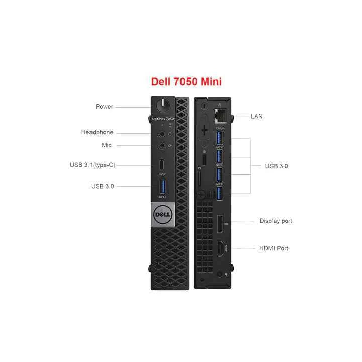 REFURBISHED Dell OptiPlex 7050MT | Core i5 7th Gen | 8GB RAM | 256GB SSD | Windows Pro | Desktop | 3 Year Warranty | Without Monitor