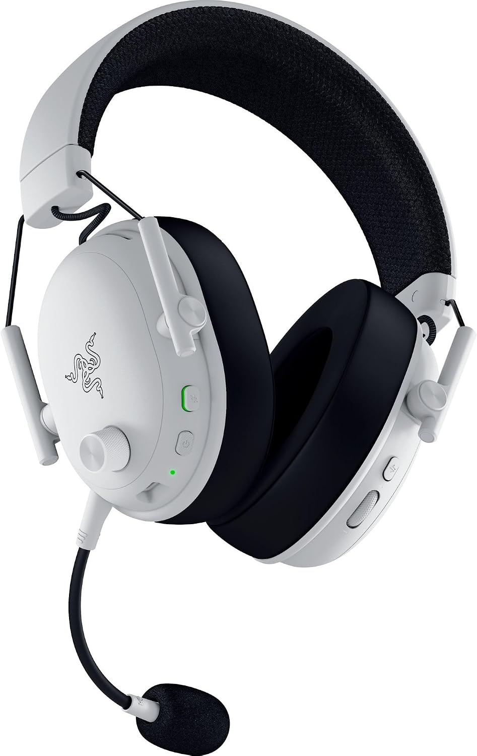 Razer BlackShark V3 Wireless PC Gaming Headset, 50mm Drivers, White | Super Wideband Mic, 2.4 GHz, Bluetooth, USB, Works with Mac, PS5, Nintendo Switch, Smartphone, 70 Hr Battery