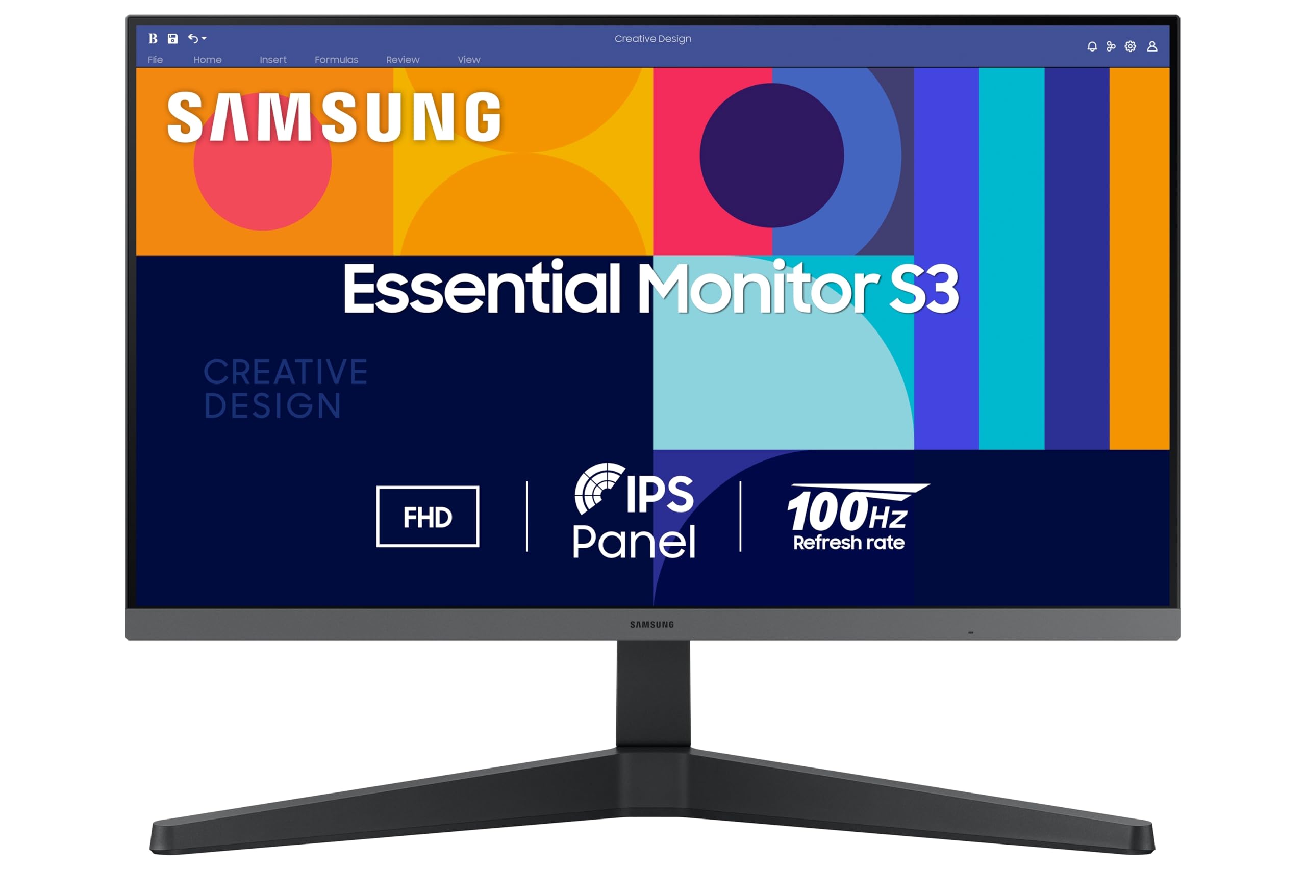 Samsung 27-inch (68.59cm) FHD, IPS, 100 Hz, 1920 x 1080 Flat Monitor, Bezel Less Design, AMD FreeSync, Flicker Free, HDMI, Display Port (LS27C330GAWXXL, Black)
