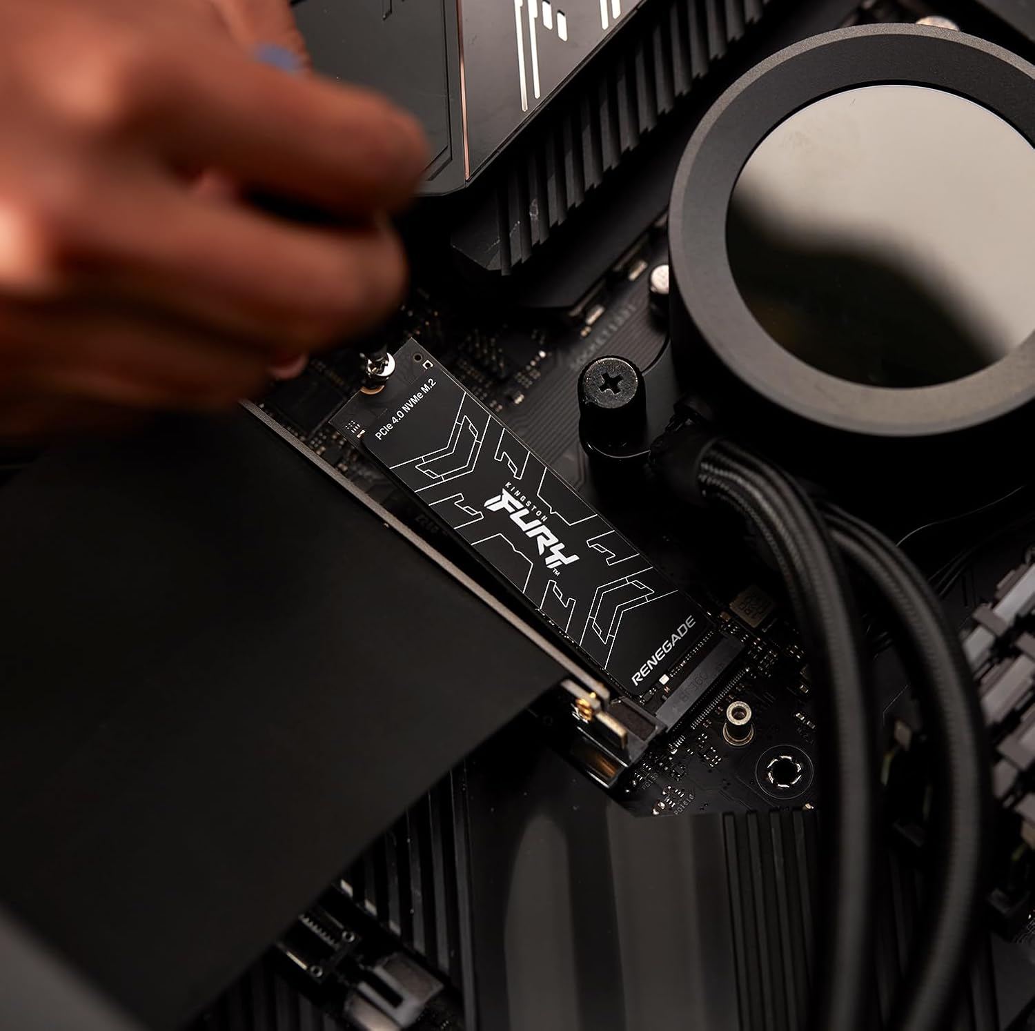 Kingston Fury Renegade 1TB PCIe Gen 4.0 NVMe M.2 Internal Gaming SSD | Up to 7300 MB/s | TLC NAND | SFYRS/1000G, Black