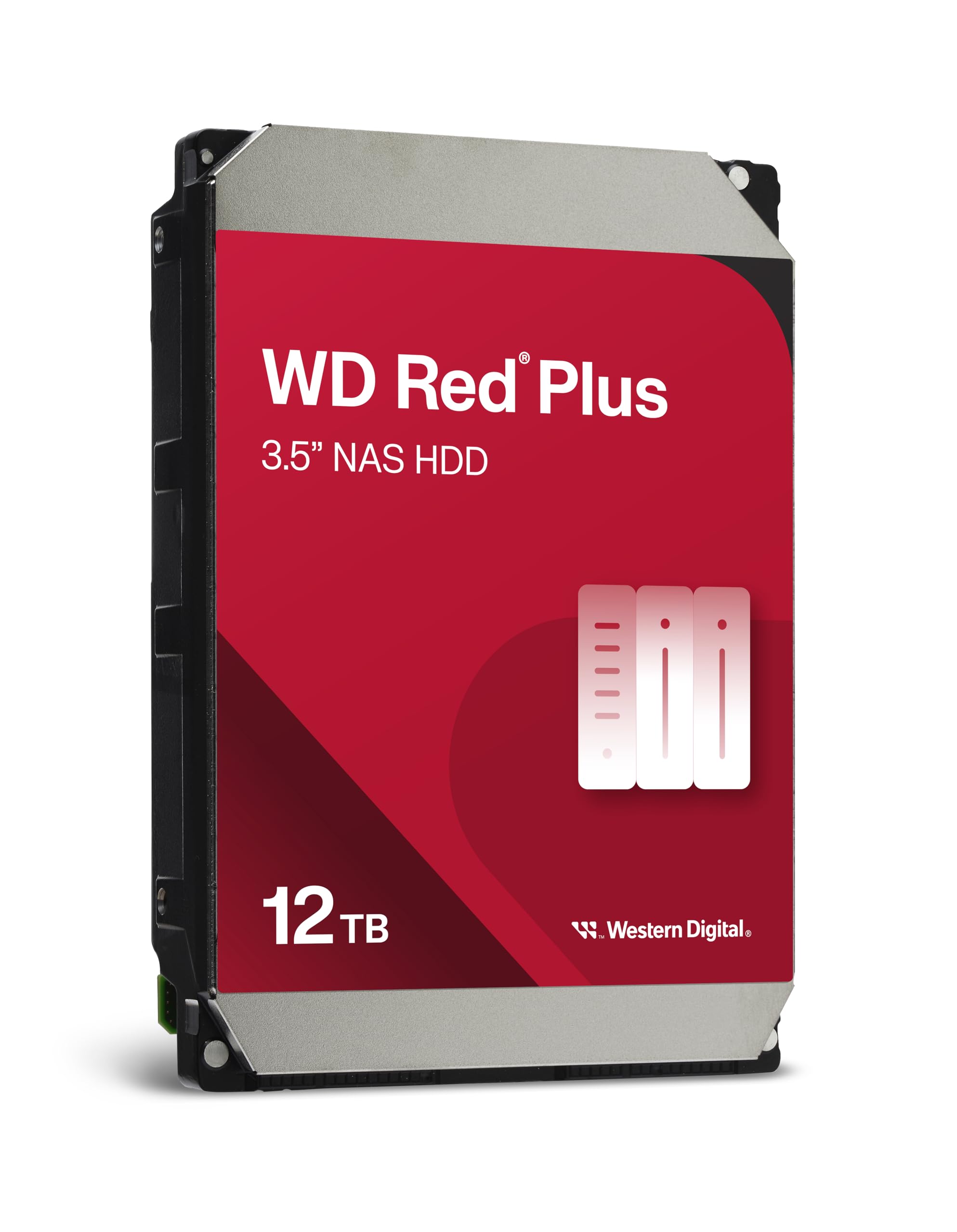 Western Digital 2TB WD Red Plus NAS Internal Hard Drive HDD - 5400 RPM, SATA 6 Gb/s, CMR, 64 MB Cache, 3.5" -WD20EFPX