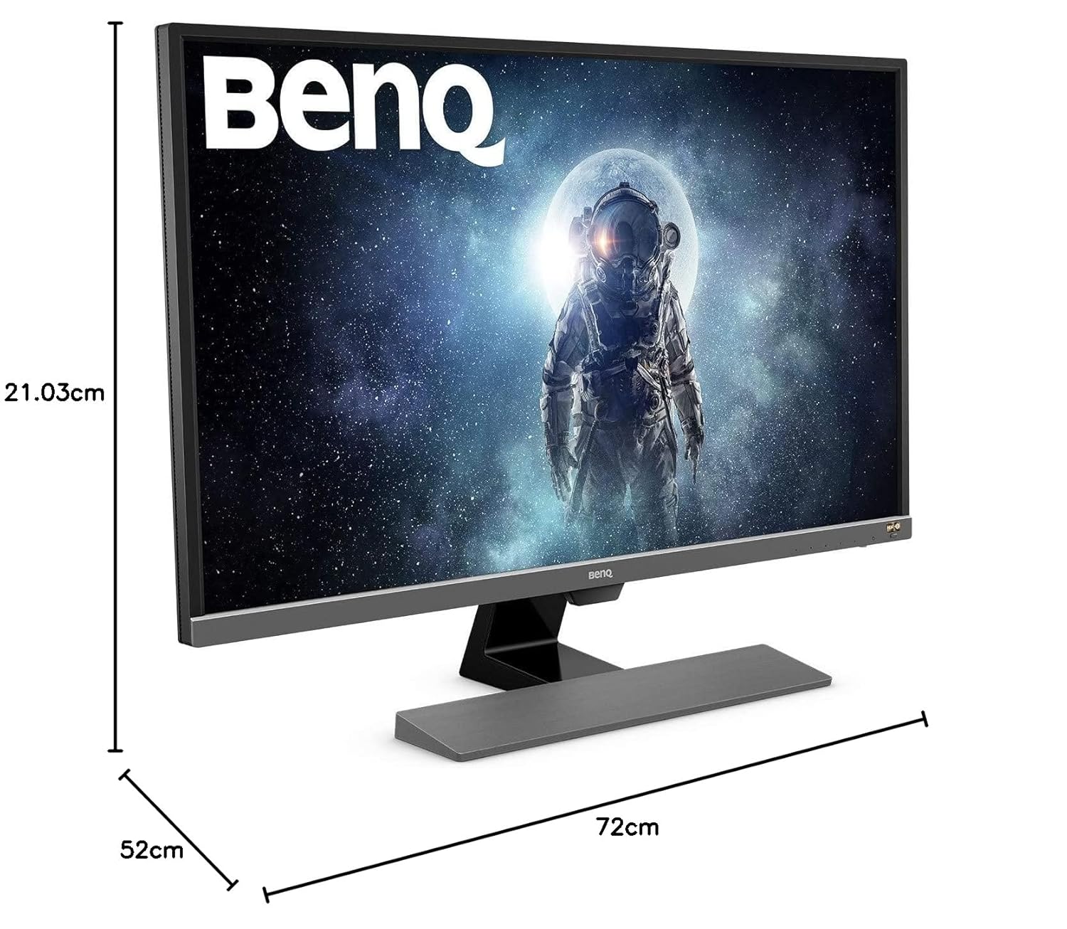 BenQ EW3270U 32"(80cms) 3840x2160 4K VA 60Hz HDR10| 95%DCI-P3|treVolo Speakers(3W x 2)| USB-C| Bezel-Less Monitor|Anti-Glare| Brightness Intelligence Plus|Low Blue-Light|AMD Freesync|HDMI| DP|(Black)