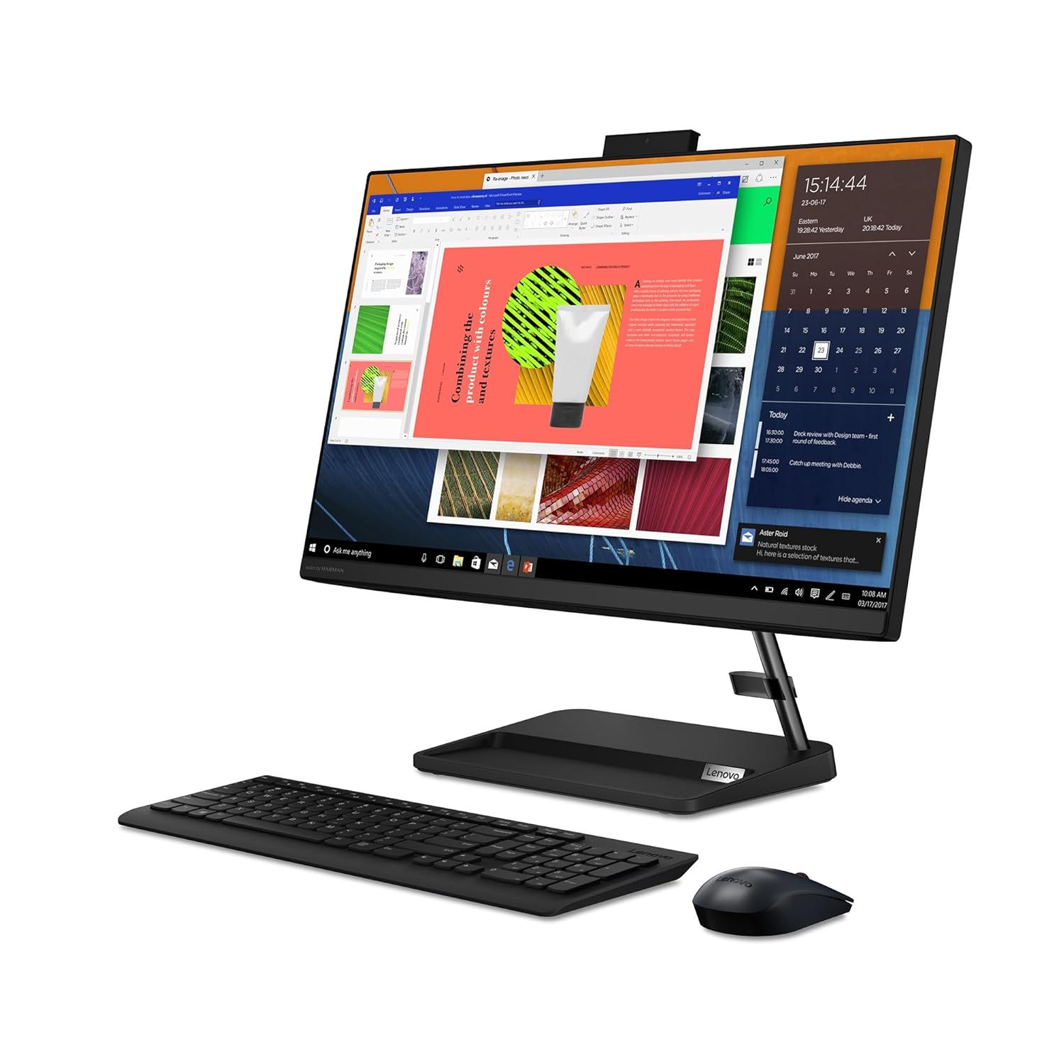 Lenovo IdeaCentre AIO 3 Ryzen 5 7430U 23.8" FHD IPS 3-Side Edgeless All-in-One Desktop with Alexa Built-in (8GB/512GB SSD/Win11/MSO 21/3Wx2 Speakers/HD Camera/USB Calliope Keyboard & Mouse) F0G1013EIN