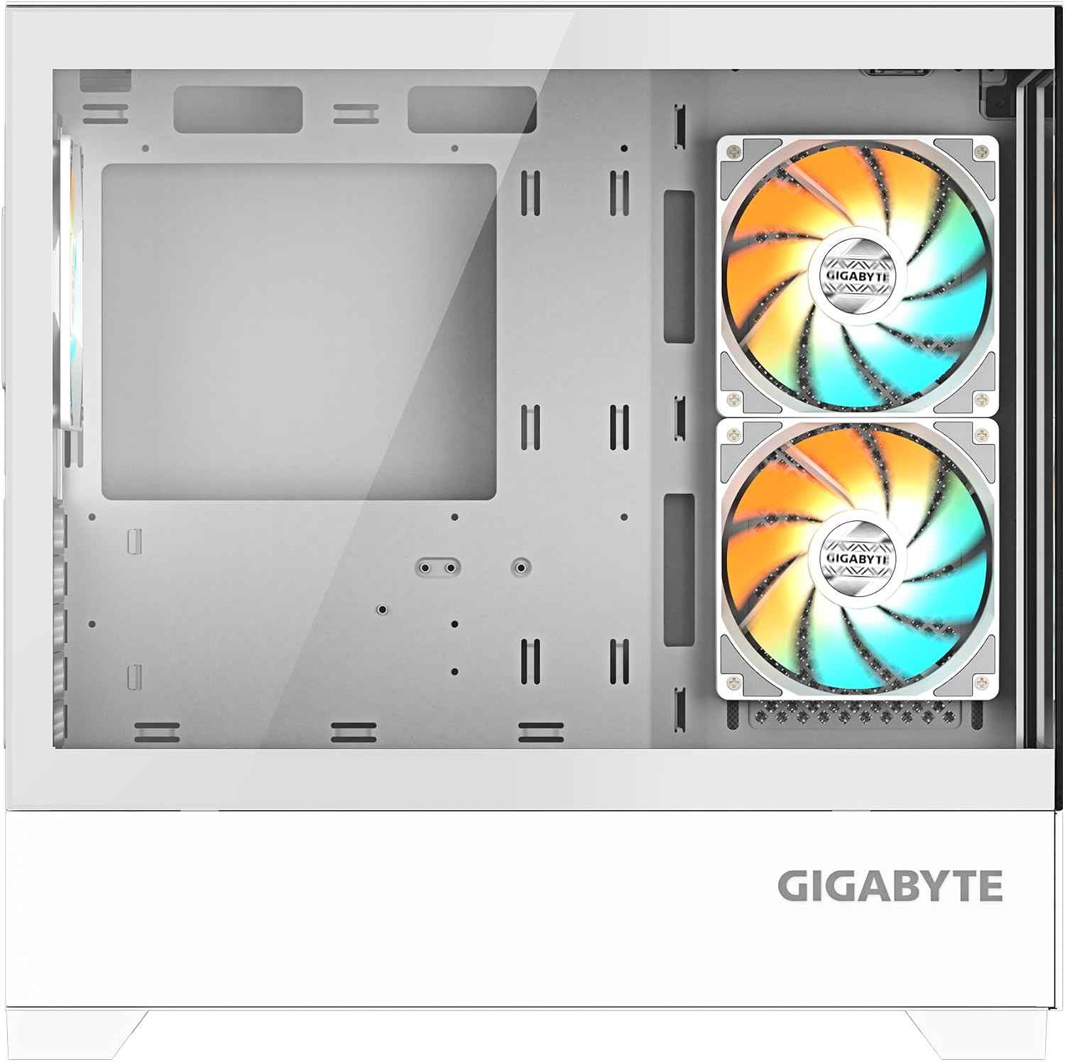 GIGABYTE C201 Panoramic ICE PC Case - Mid Tower, m-ATX, 360mm Radiator Support, 3 Pre-Installed Fans, USB 3.0, Support RGB Fusion