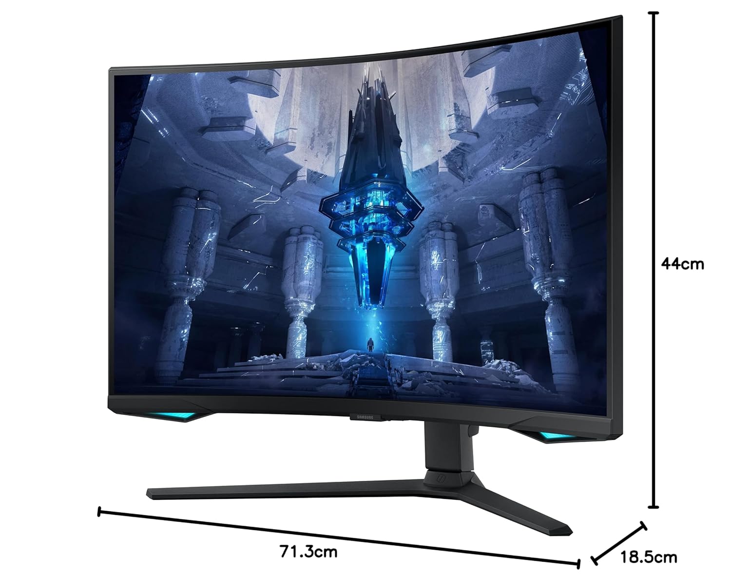 Samsung 32-Inch (80cm) 4K UHD Odyssey Neo G7 Gaming, 165 Hz, 1ms Curved Monitor, 3840 x 2160 Pixels, Mini-LED, Height Adjustable Stand, Matte Display, HDR2000, (LS32BG750NWXXL, Black)