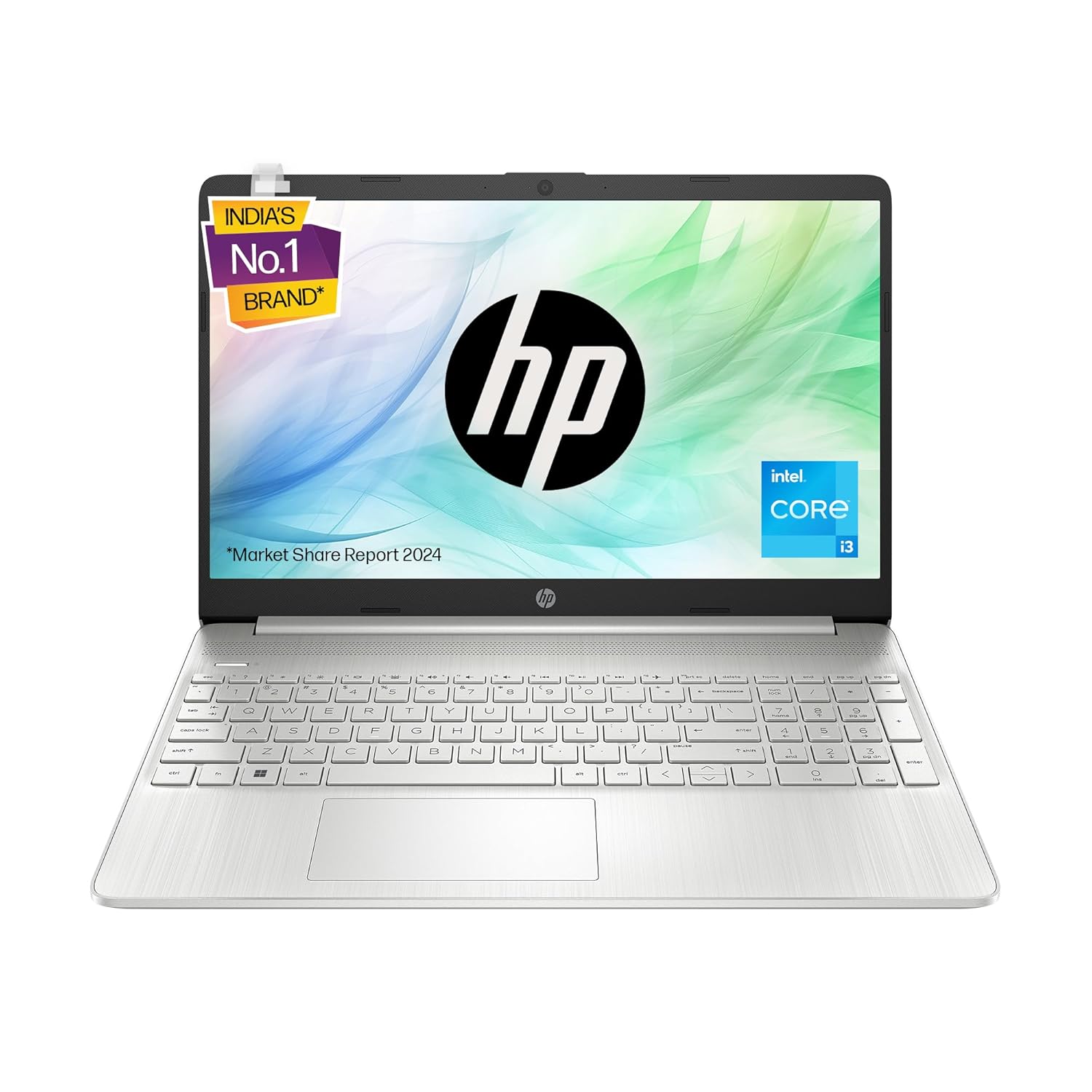 HP 15s, 12th Gen Intel Core i3-1215U, 8GB DDR4, 1TB SSD, Anti-Glare, Micro-Edge, 15.6-inch(39.6cm) FHD Laptop, Intel UHD Graphics, Full-Size KB (Win 11, Office 21, Silver, 1.69kg) fq5328TU
