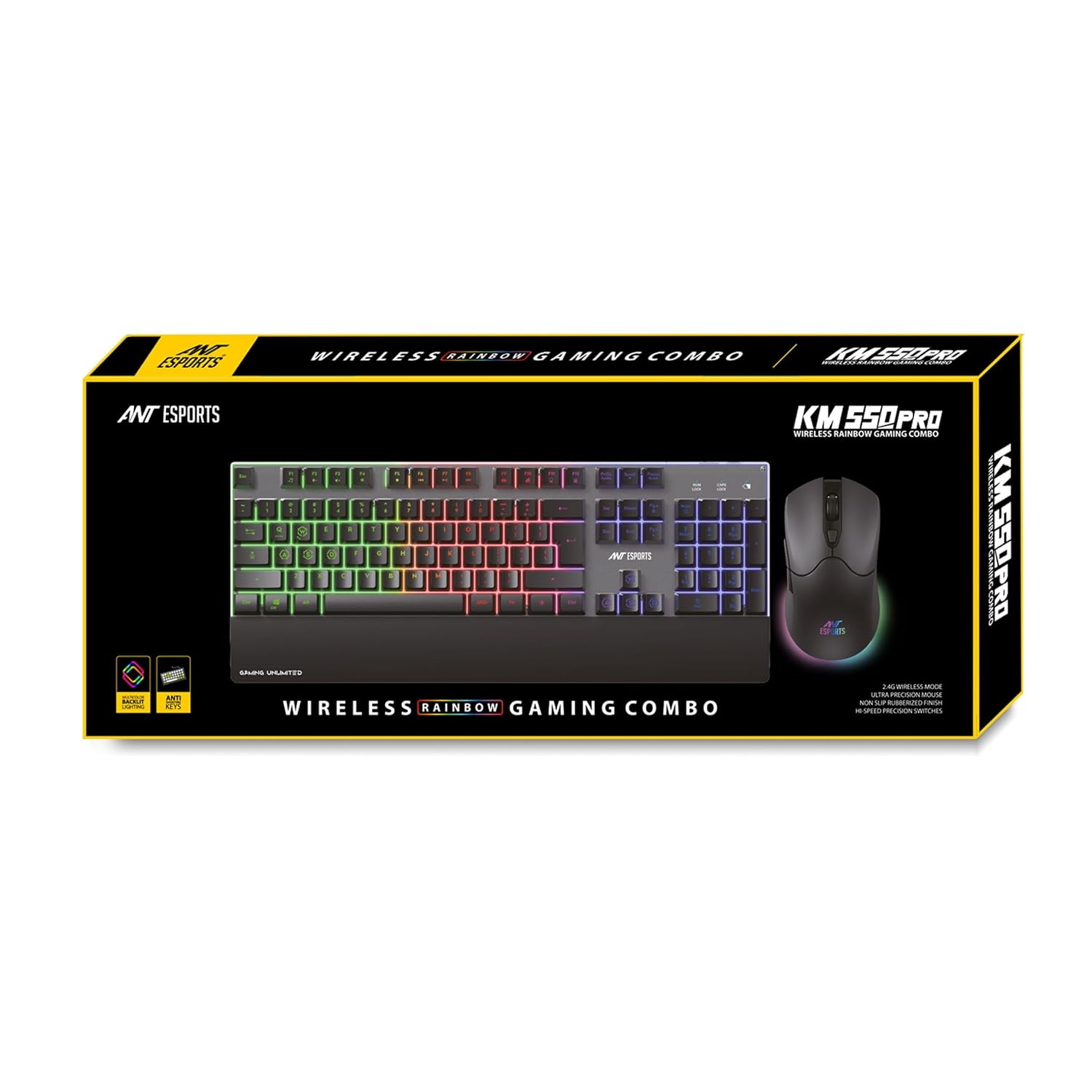 Ant Esports KM550PRO Wireless Keyboard & Mouse Combo – Black