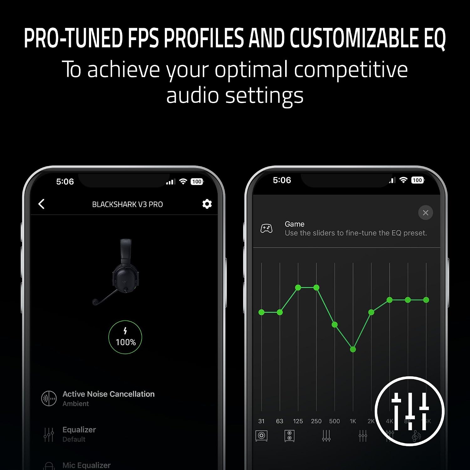 Razer BlackShark V3 Pro Wireless ANC PlayStation Gaming Headset, White | Full Band Mic, 50mm Drivers, 2.4 GHz, Bluetooth, 3.5mm, Works with PC, Mac, Nintendo Switch, Smartphone, 70 Hr Battery