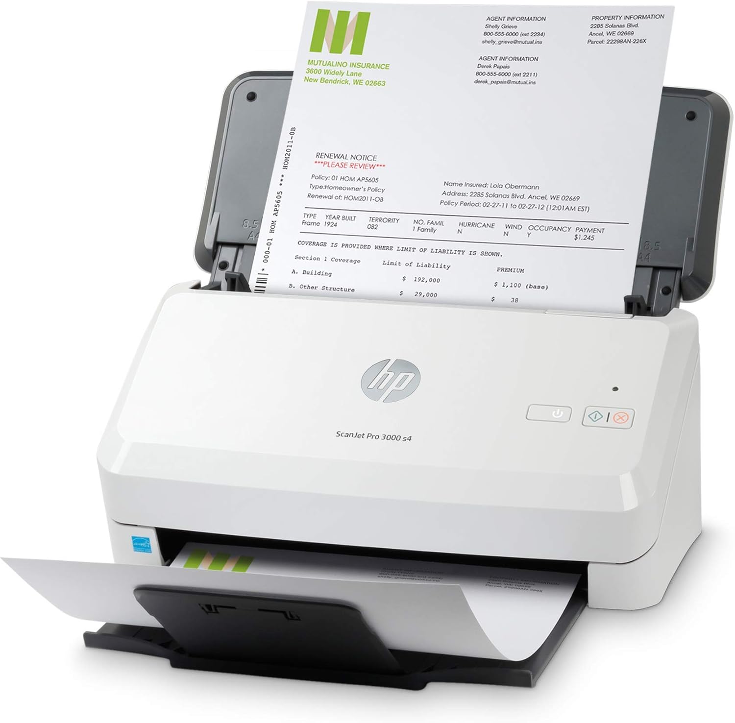 HP ScanJet Pro 3000 s4 Sheet-Feed Scanner (6FW07A), Light Grey, Small - Zapnet.in