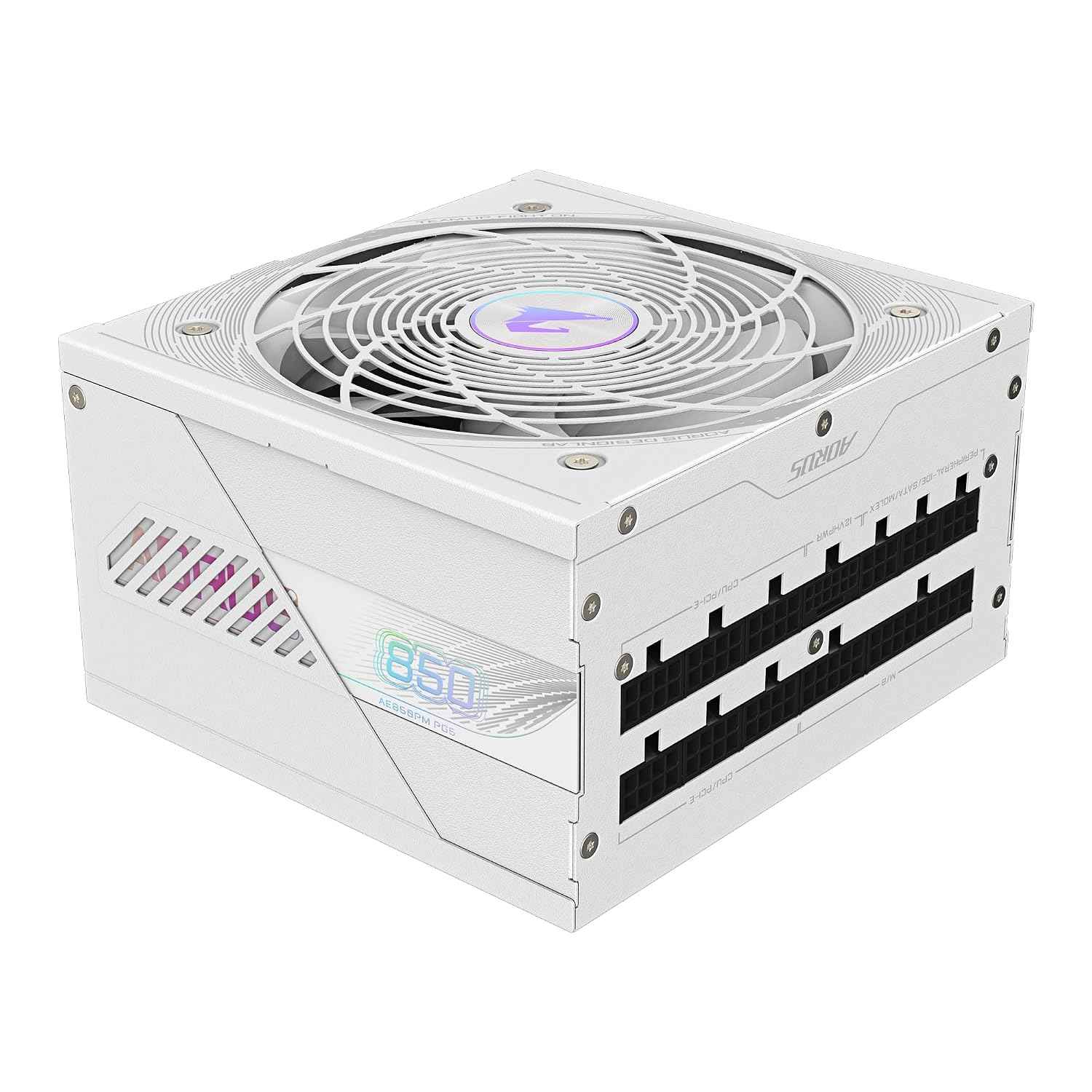 GIGABYTE GP-AE850PM PG5 ICE 850W Power Supply | 80 Plus Platinum | Fully Modular | PCIe 5.0 Ready | White Edition | Japanese Capacitors | Silent Fan | ATX PSU