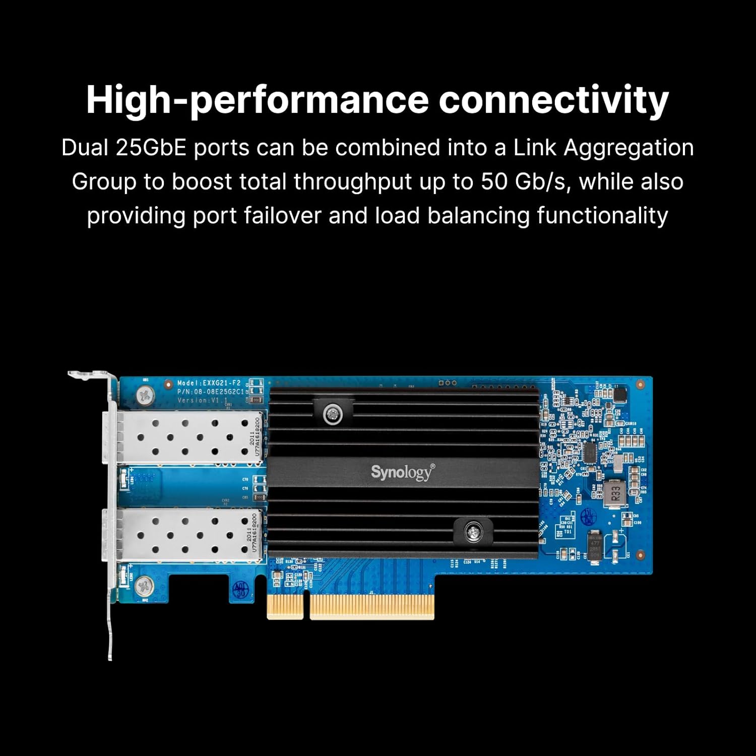 Synology 25Gb Ethernet Adapter 2 SFP28 Ports (E25G21-F2)