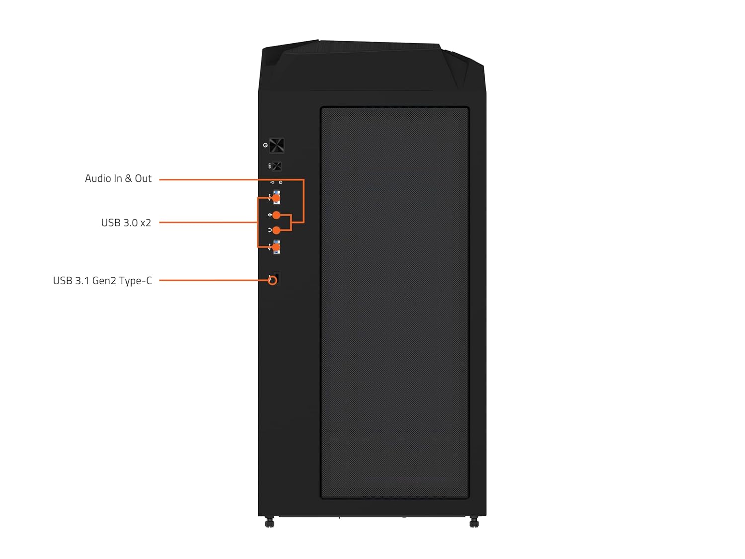GIGABYTE C301 Glass - Black Mid Tower PC Gaming Case, Tempered Glass, USB Type-C, 4X ARBG Fans Included (GB-C301G)