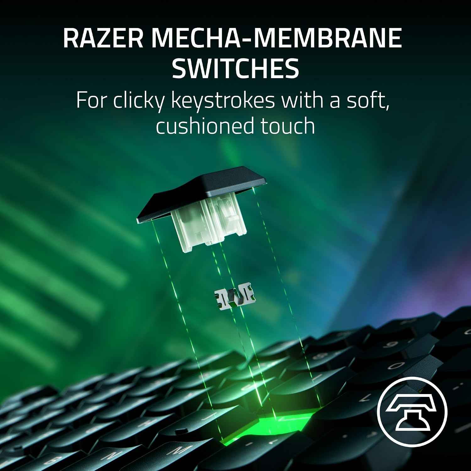 Razer Ornata V3 Tenkeyless - Low Profile Gaming Mechanical Membrane Wired Keyboard-Black-RZ03-04880100-R3M1