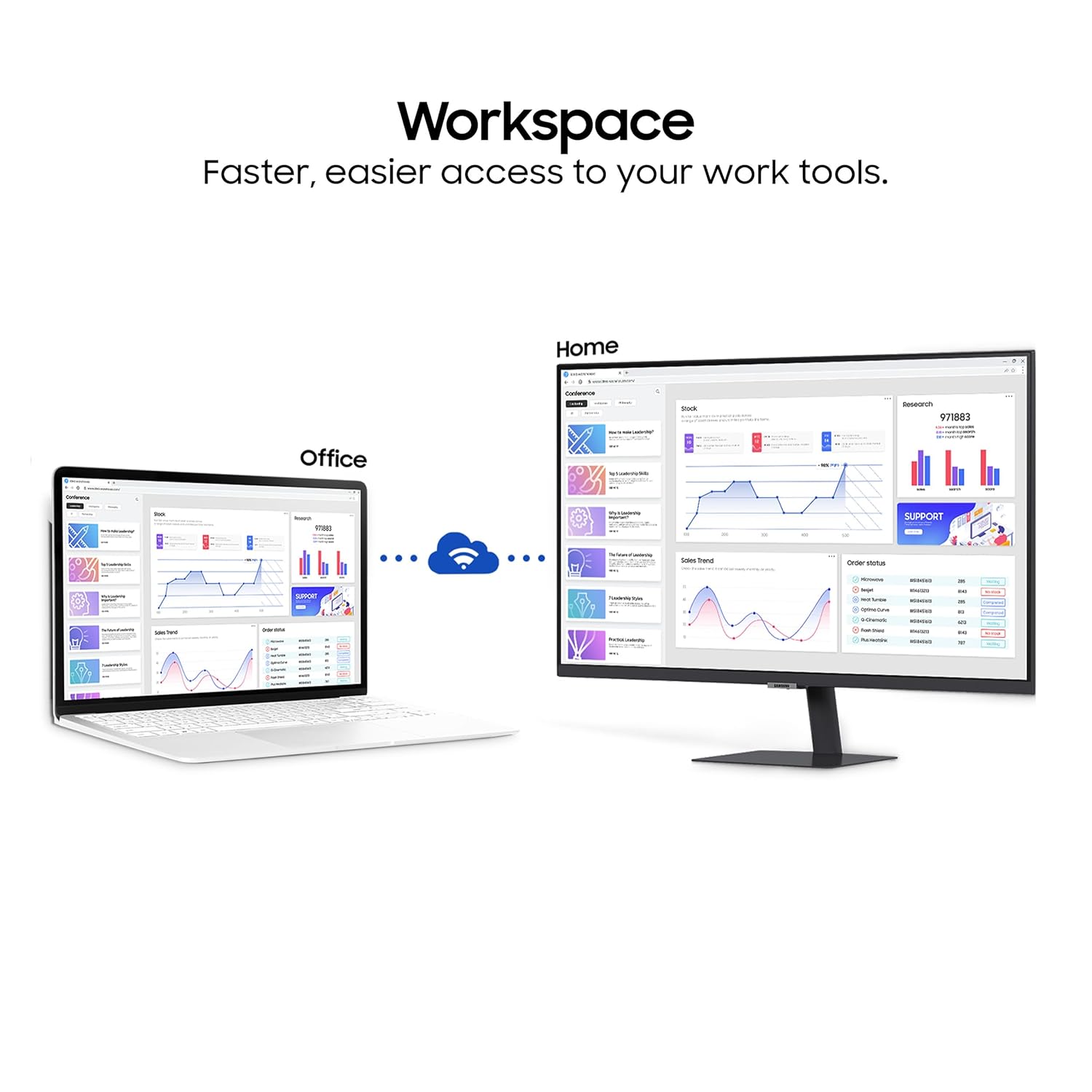 Samsung 27" (68.6cm) M5 Smart Monitor with Smart TV Experience|FHD 1920 x 1080|Bezeless|OTT Apps|IoT Hub|Office 365|Workout Tracker|Speakers|Remote|Wi-Fi|Bluetooth|LS27DM500EWXXL|Black