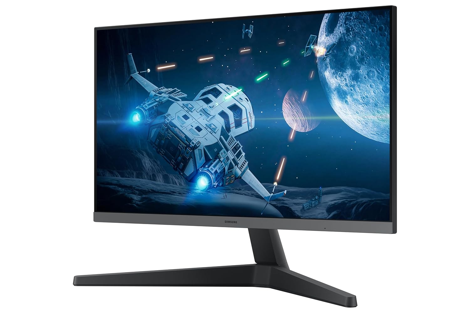 Samsung 24-inch (60.46cm) FHD, IPS, 100 Hz, 1920 x 1080 Flat Monitor, Bezel Less Design, AMD FreeSync, Flicker-Free, HDMI, Display Port (LS24C330GAWXXL, Black)