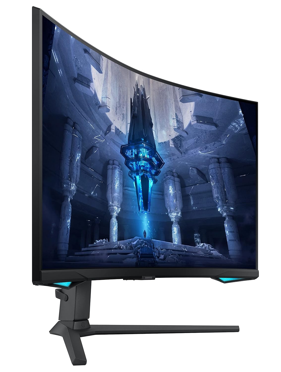Samsung 32-Inch (80cm) 4K UHD Odyssey Neo G7 Gaming, 165 Hz, 1ms Curved Monitor, 3840 x 2160 Pixels, Mini-LED, Height Adjustable Stand, Matte Display, HDR2000, (LS32BG750NWXXL, Black)