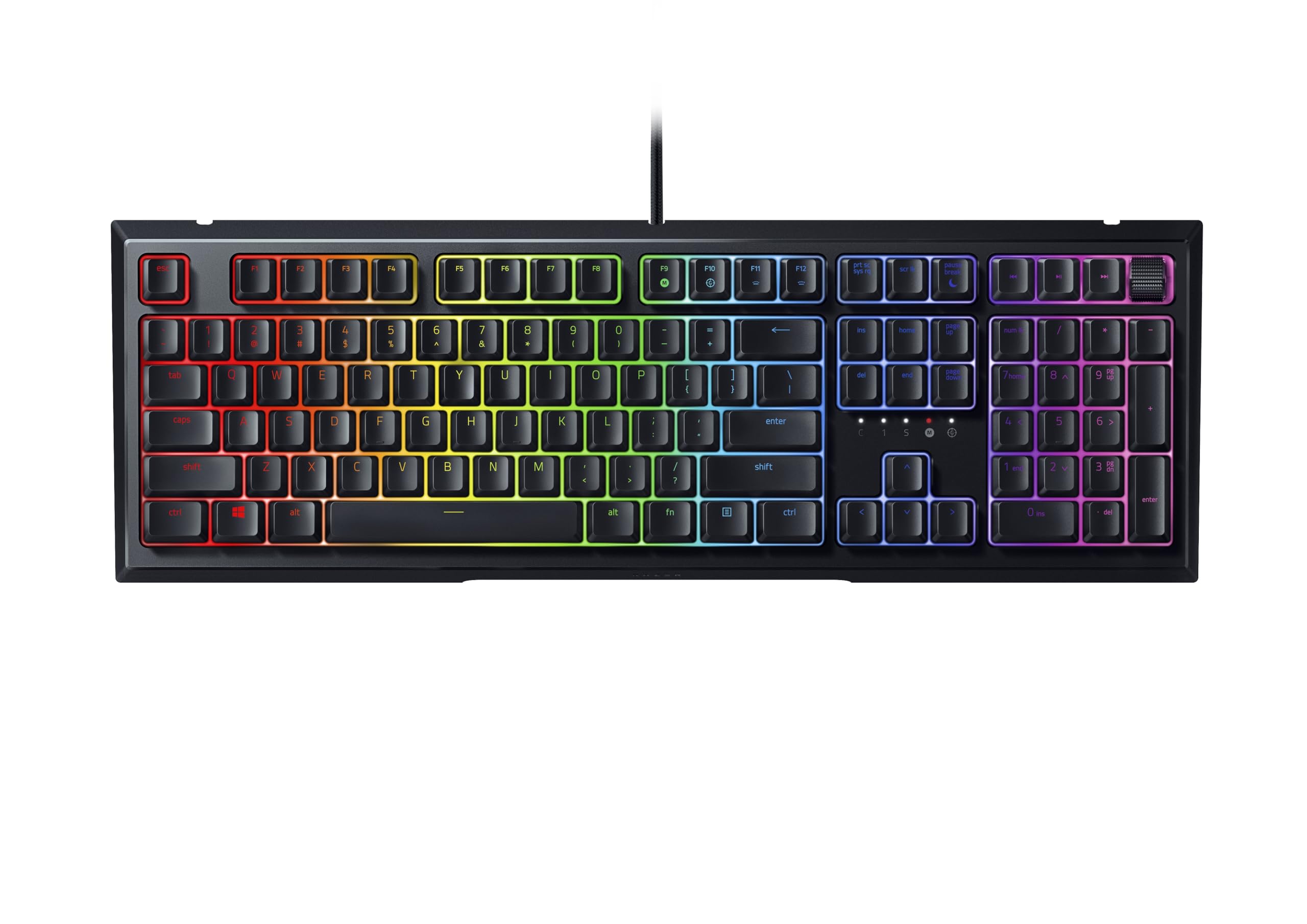 Razer Ornata V3 Gaming Keyboard: Low-Profile Keys - Mecha-Membrane Switches - 10-Zone RGB Lighting - Spill-Resistant - Magnetic Wrist Wrest - Classic Black - Rz03-04460100-R3M1, Wired