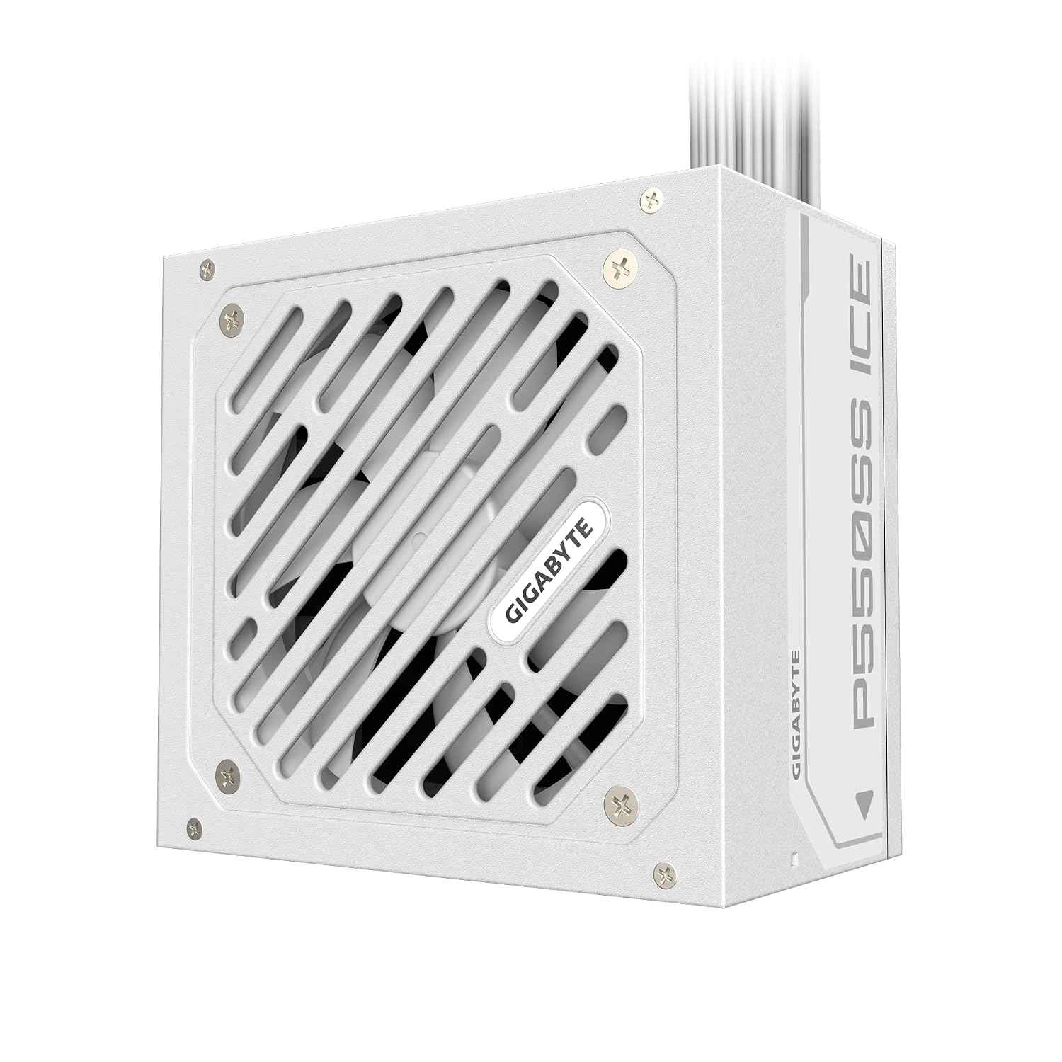 GIGABYTE GP-P550SS Silver ICE 550W ATX Power Supply | Non-Modular | 80 Plus Standard | Silent Fan | White Edition