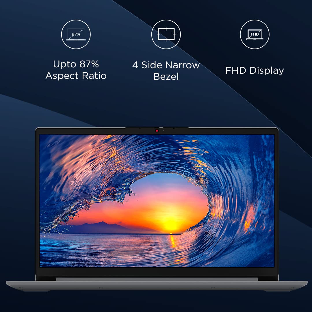 Lenovo IdeaPad 1 AMD Ryzen 7 5700U 15.6" HD Thin and Light Laptop (16GB/512GB SSD/Windows 11 Home/MS Office 2021/1Yr ADP Free/Cloud Grey/1.61Kg), 82R400EHIN