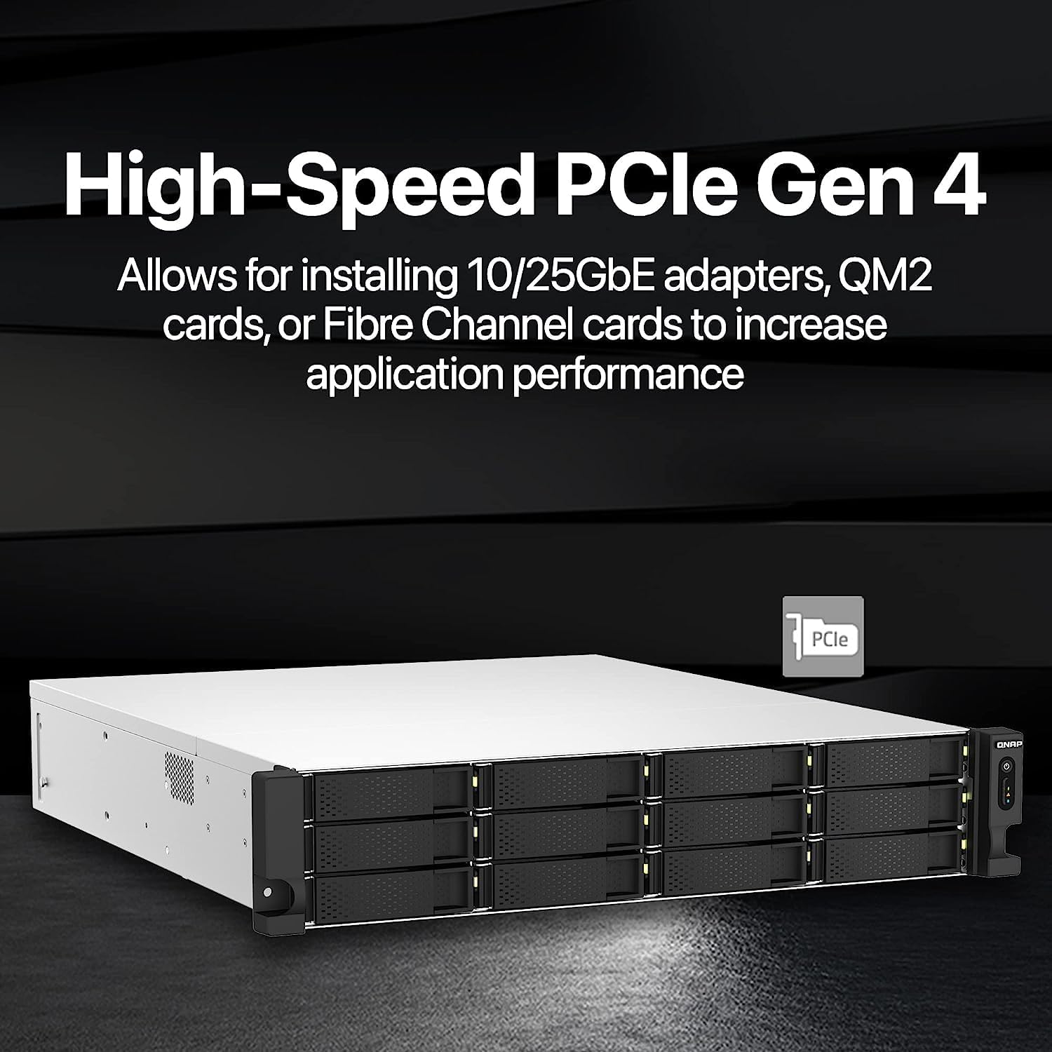 QNAP TS-h1887XU-RP-E2336-32G-US 18 Bay 2U Rackmount Hybrid NAS with Intel® Xeon® Processor, Dual 10GbE, ZFS Storage for Virtualization and Data-Intensive Enterprise Applications