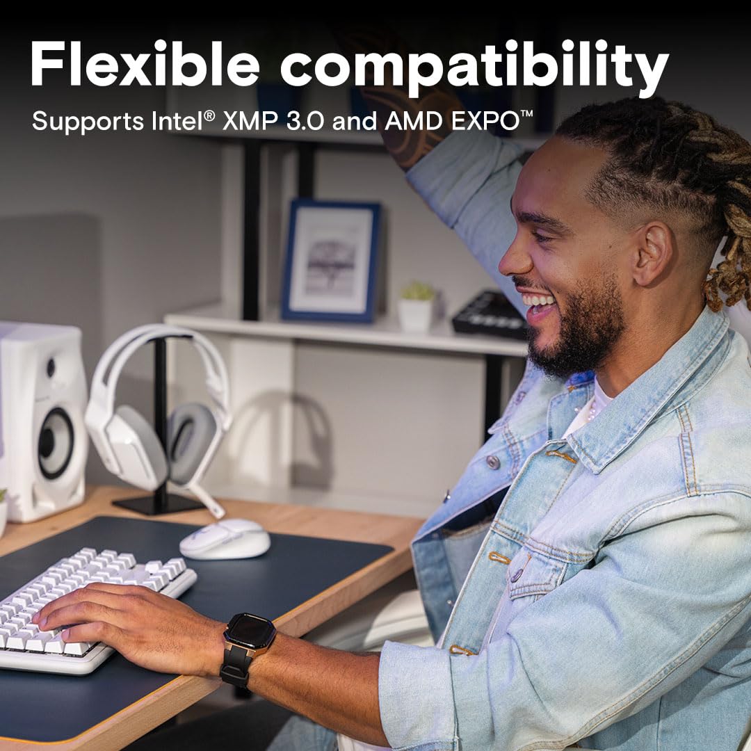 Crucial RAM 64GB Kit (2x32GB) DDR5 4800MHz CL40 Desktop Memory CT2K32G48C40U5