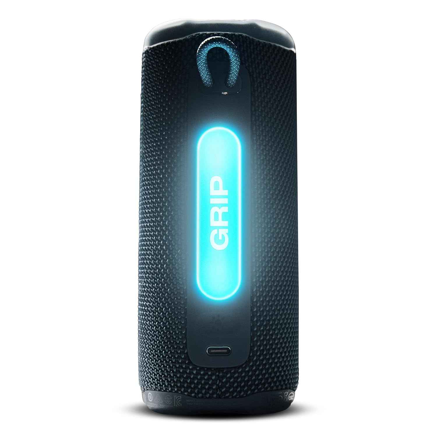 JBL Grip Wireless Portable Bluetooth Speaker, JBL Pro Sound with AI Sound Boost, IP68 Waterproof/Dustproof, Ambient Light, Upto 14H Playtime, Auracast Multi-Speaker Connection, Black