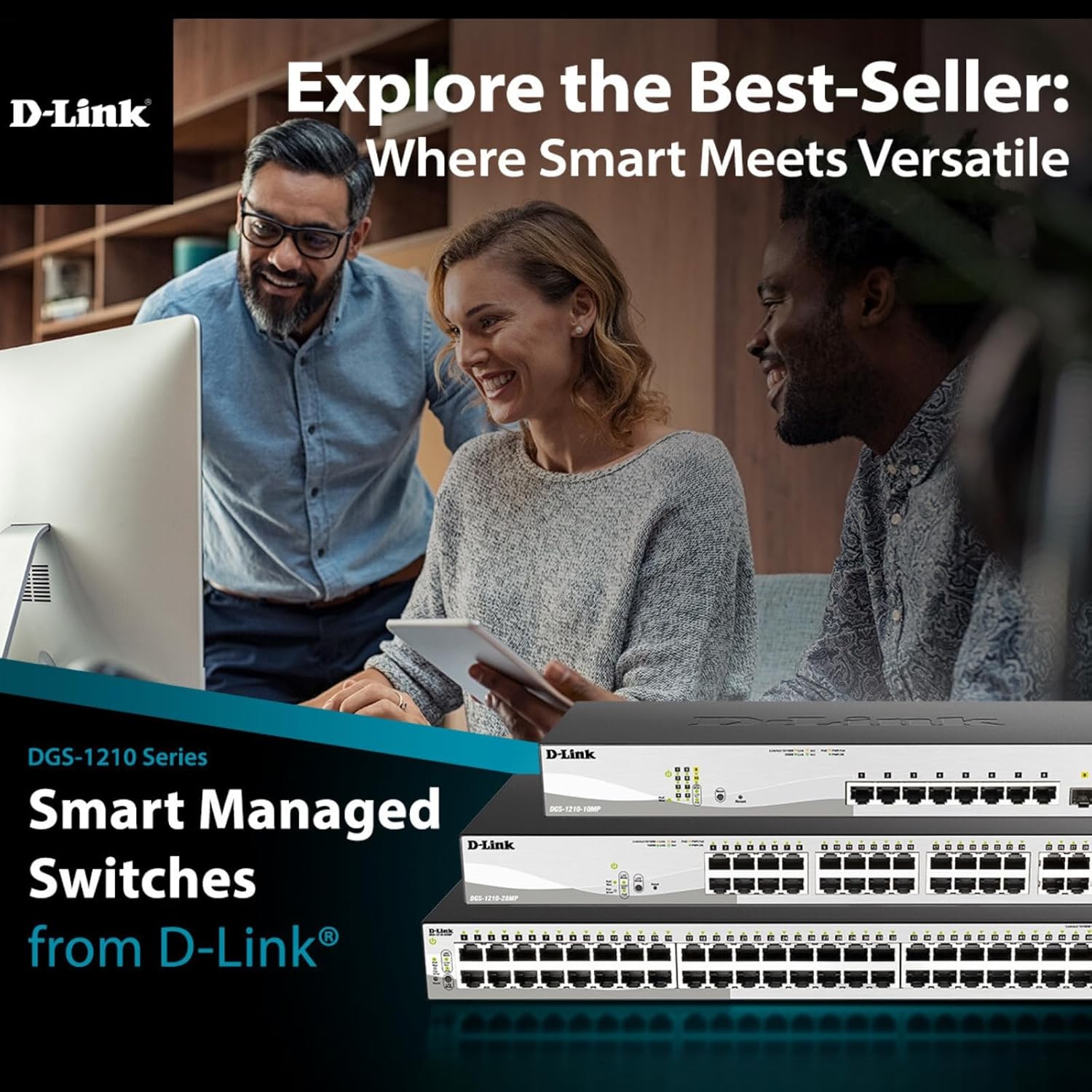 D-LINK DGS-1210-10P 8-Port 10/100/1000M PoE with 2 Combo SFP ports Web Smart Switch